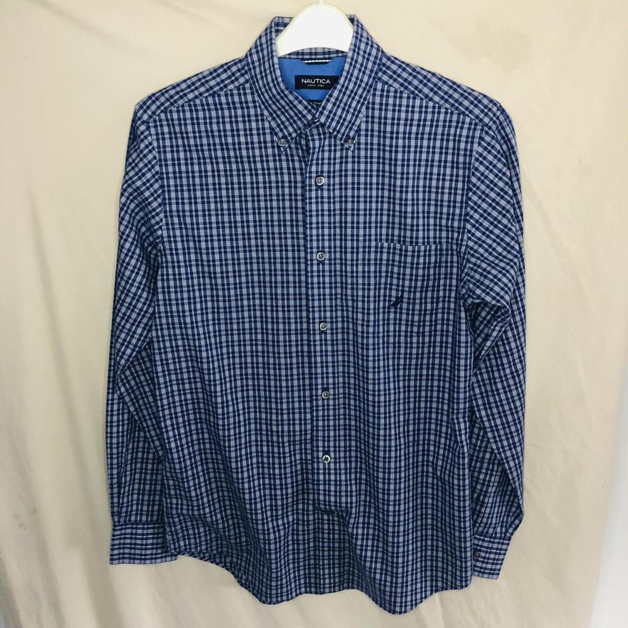Nautica vintage checkered shirt in great condition... - Depop