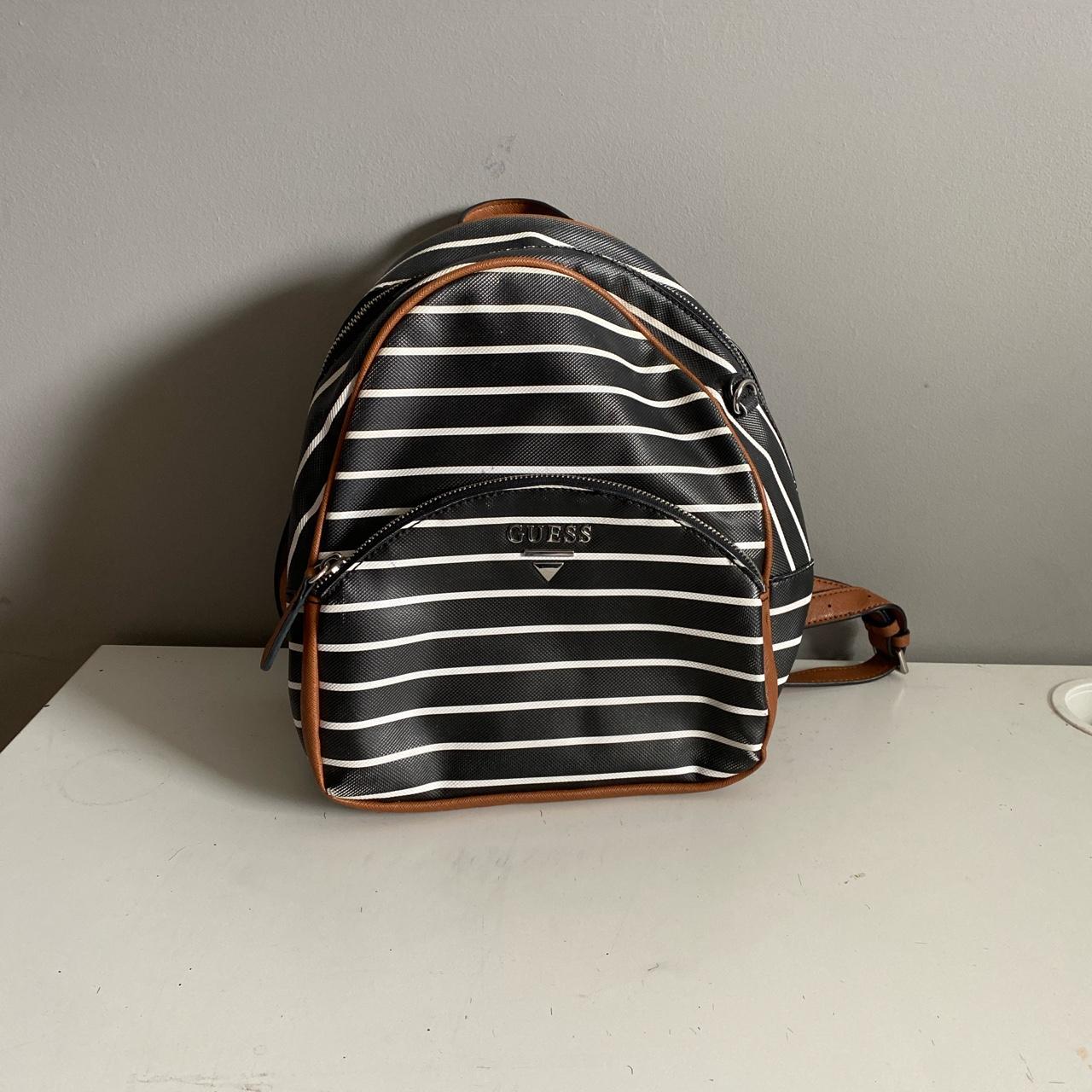 Guess striped backpack on sale