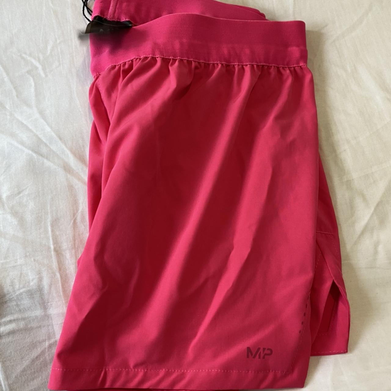 Myprotein bright pink shorts. Never worn. Size XL.... - Depop