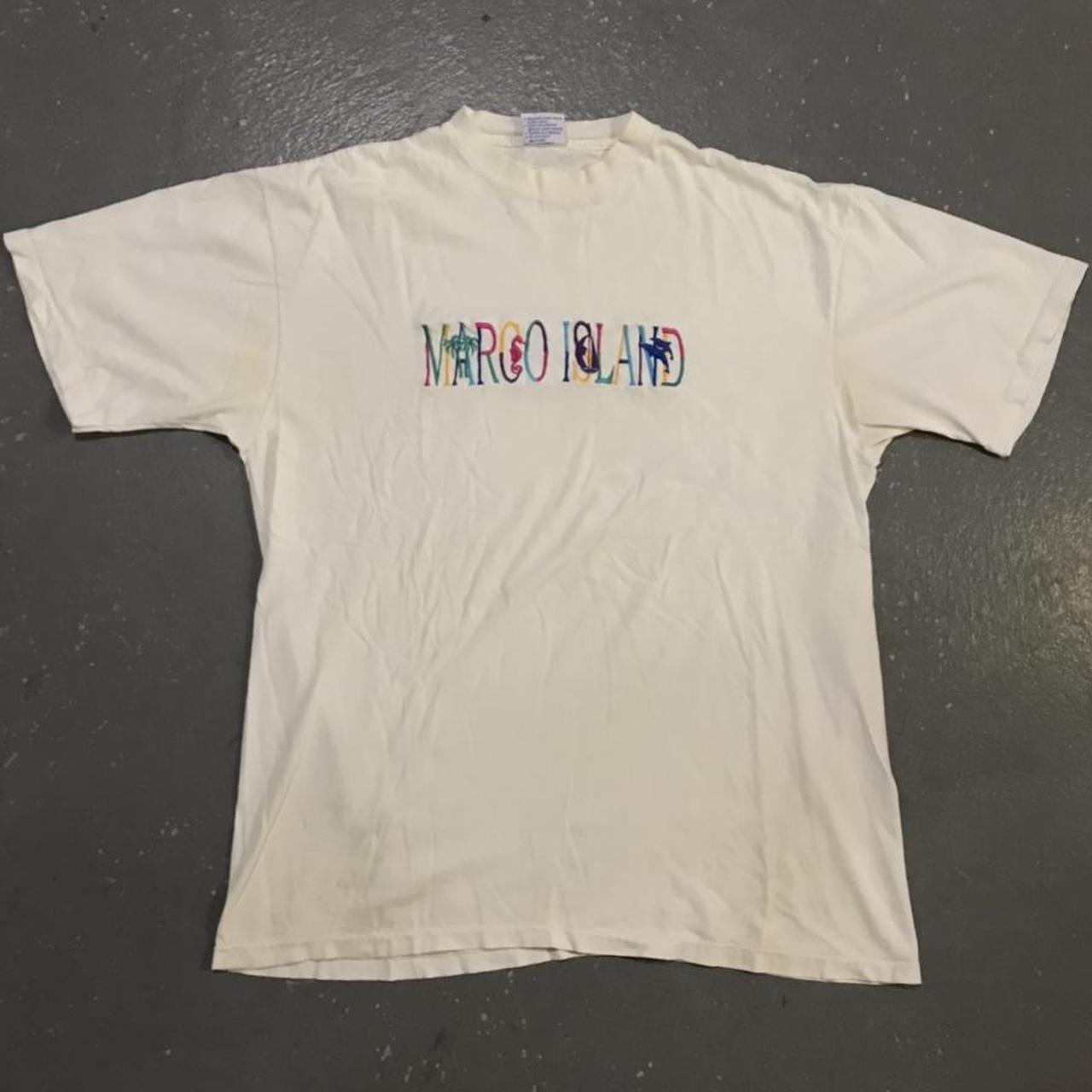 90's MARCO ISLAND T-SHIRT - Includes embroidered... - Depop