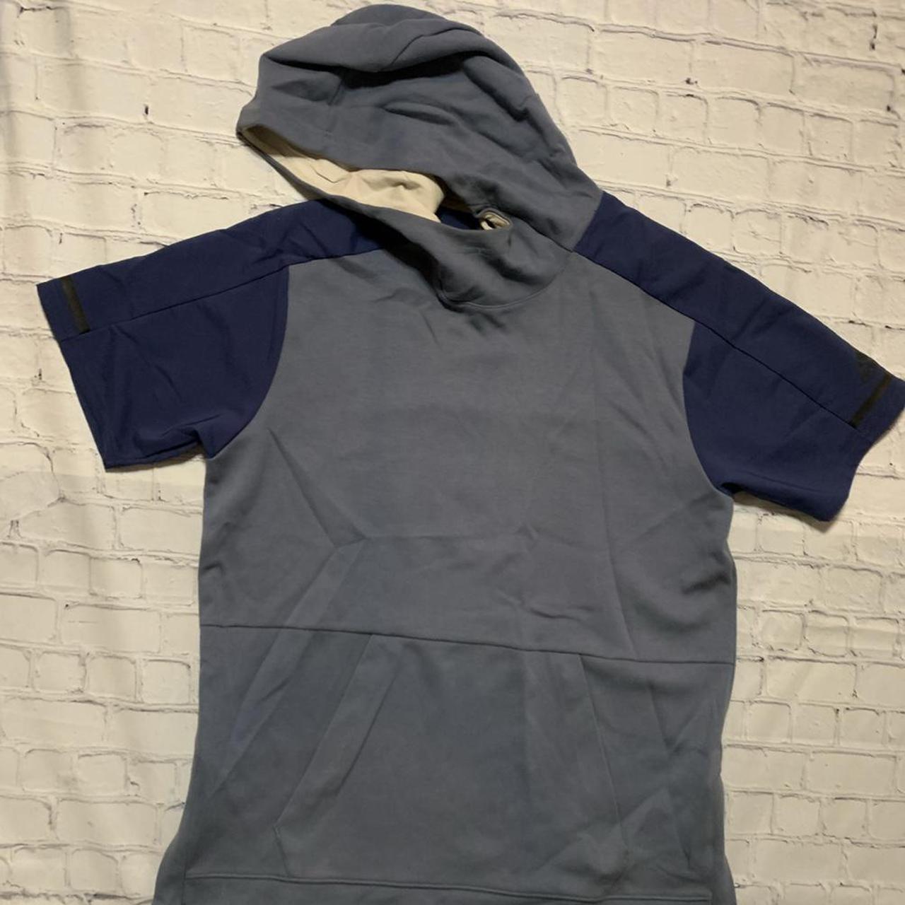 Adidas Men's Blue and Grey Sweatshirt