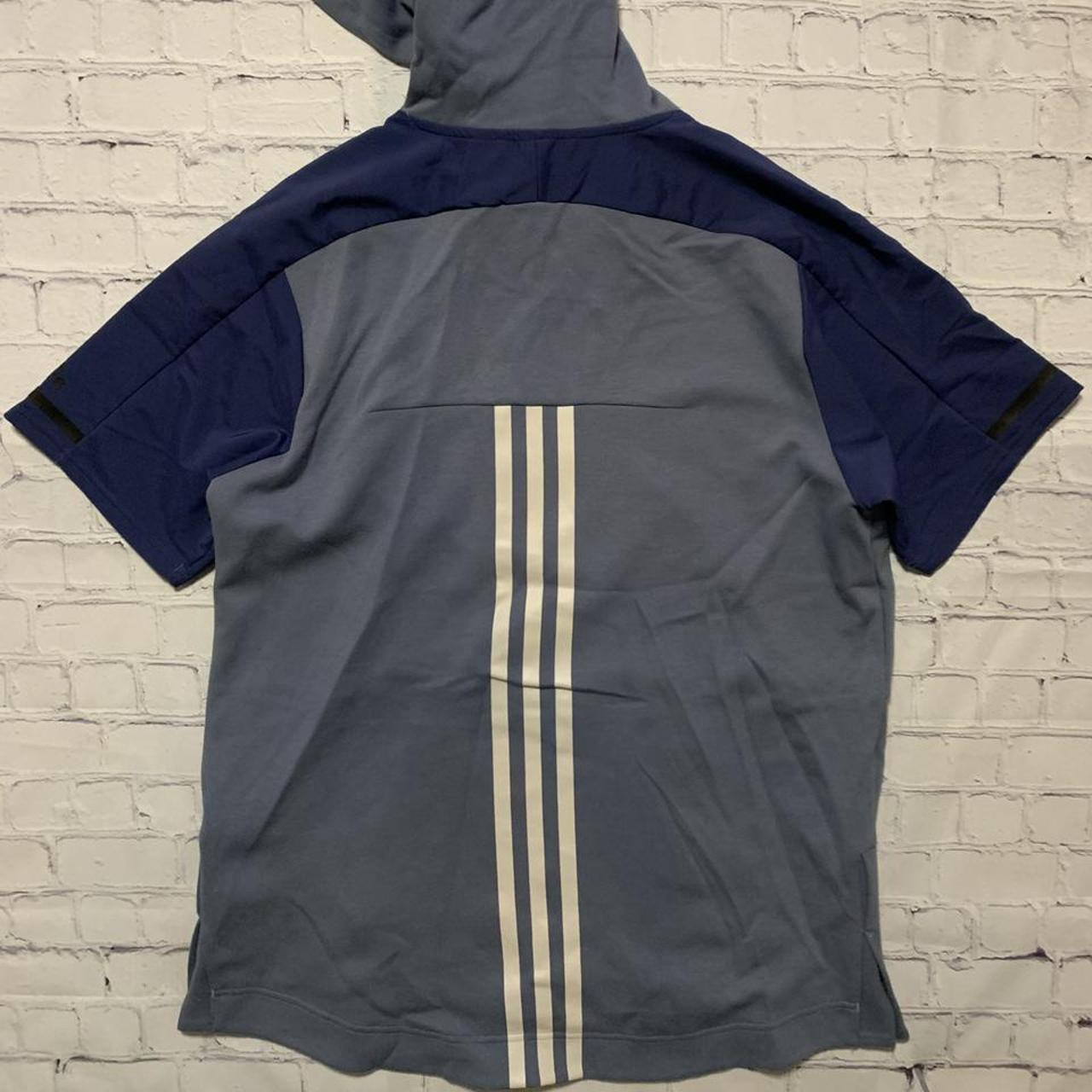 Adidas Men's Blue and Grey Sweatshirt (2)