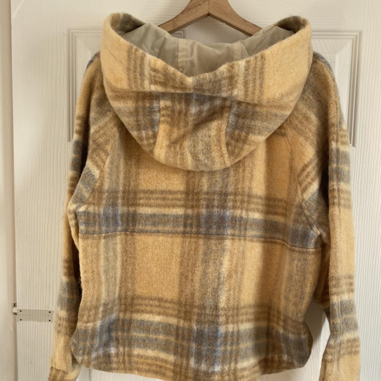 zara wool blend check sweatshirt