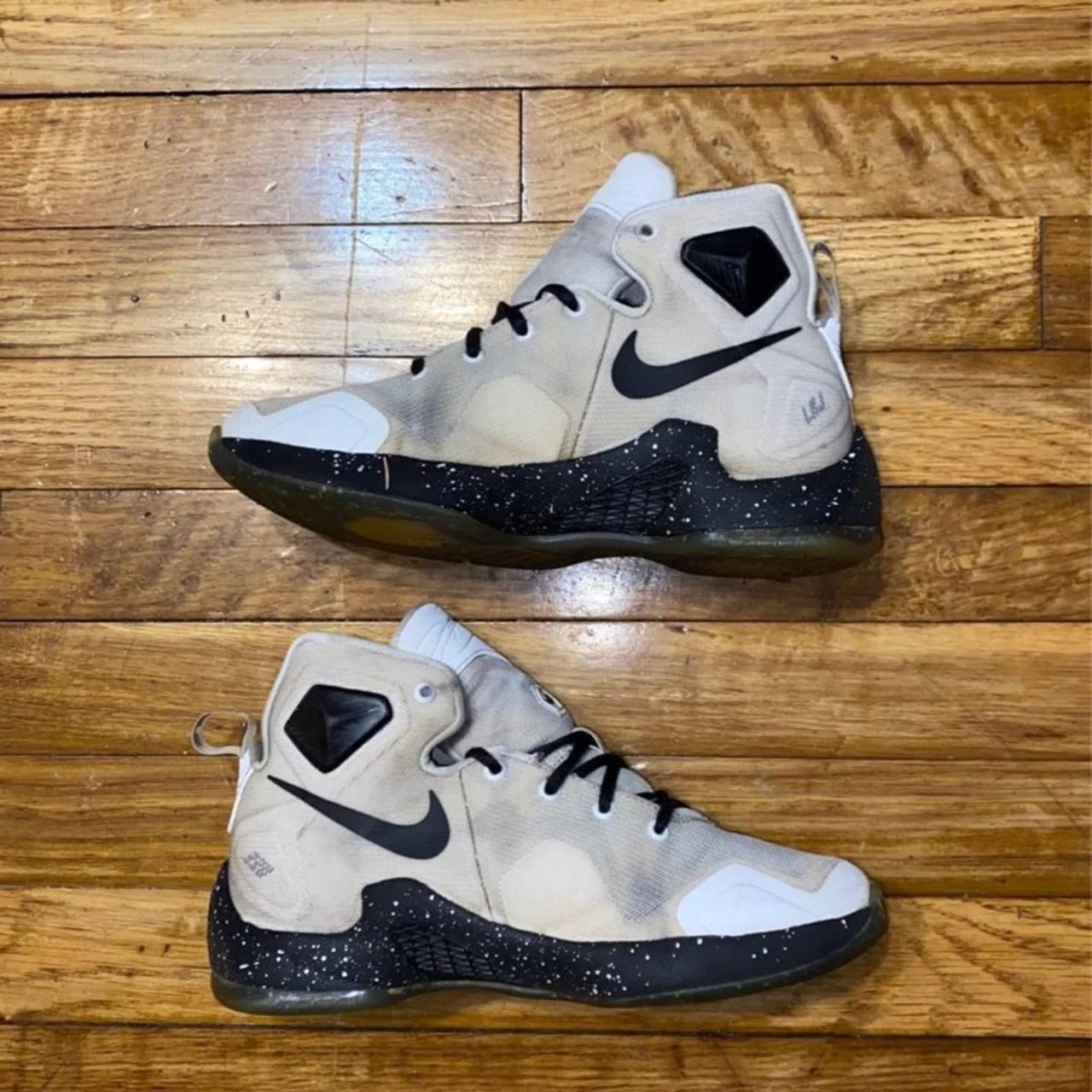 Nike Lebron 13 black/white/gold shoes size Depop