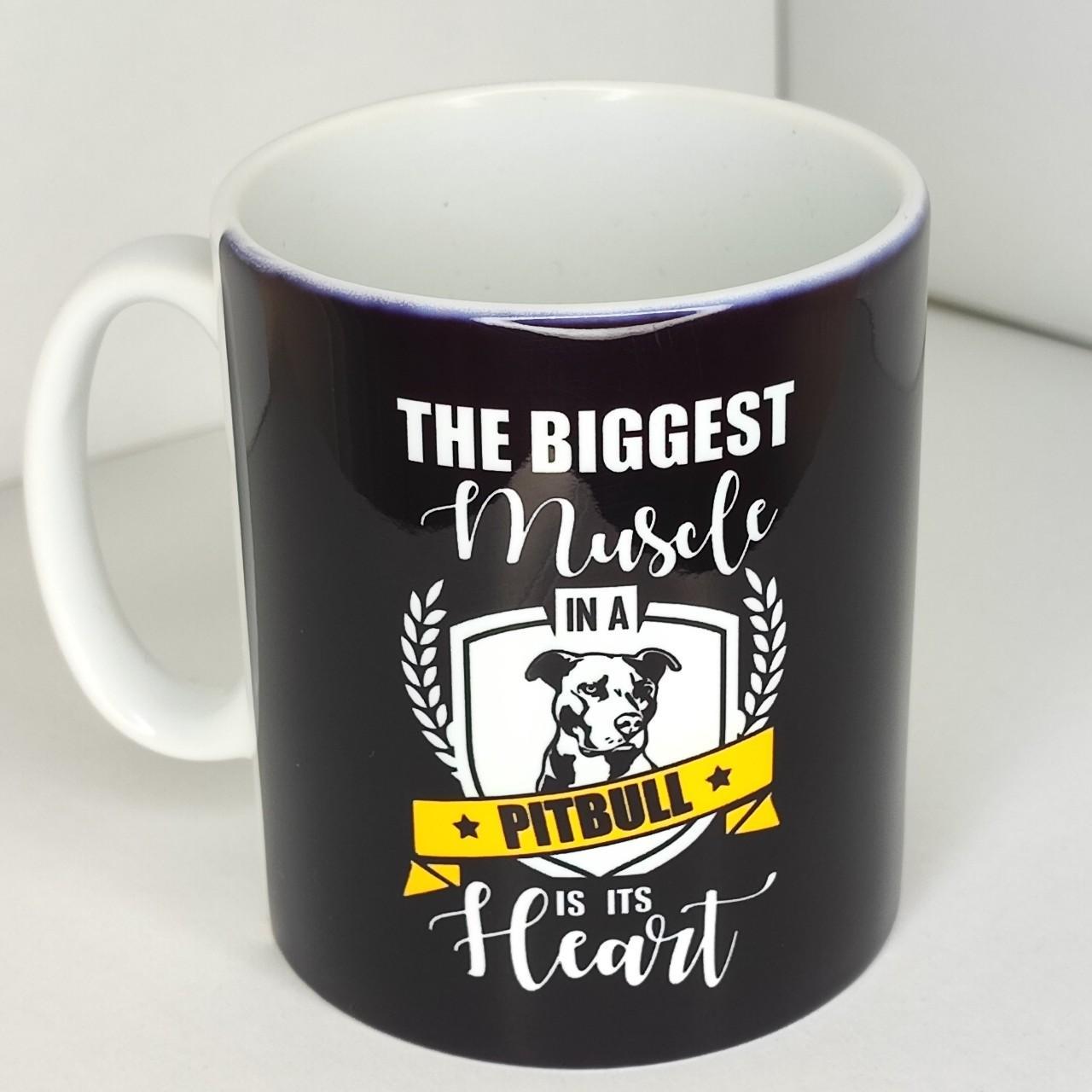 PITBULL MUG THE BIGGEST MUSCLE IN A PITBULL IS ITS Depop