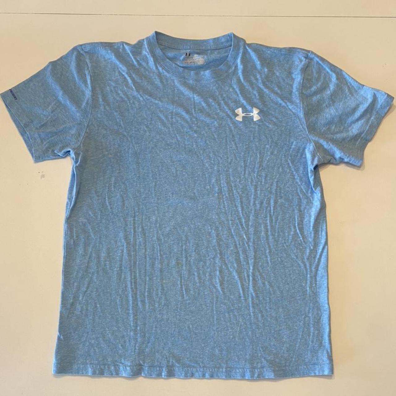 Men’s Light Blue Under Armour T-Shirt Brand: Under... - Depop