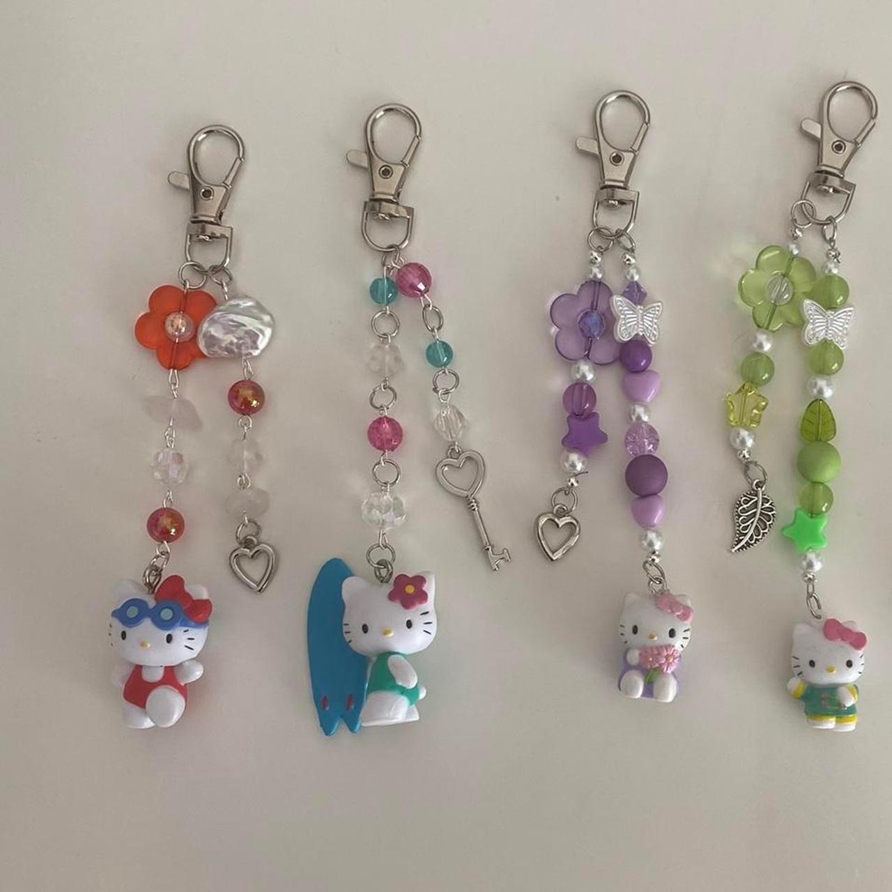 hello kitty keychains handmade by me ! options: 1.... - Depop