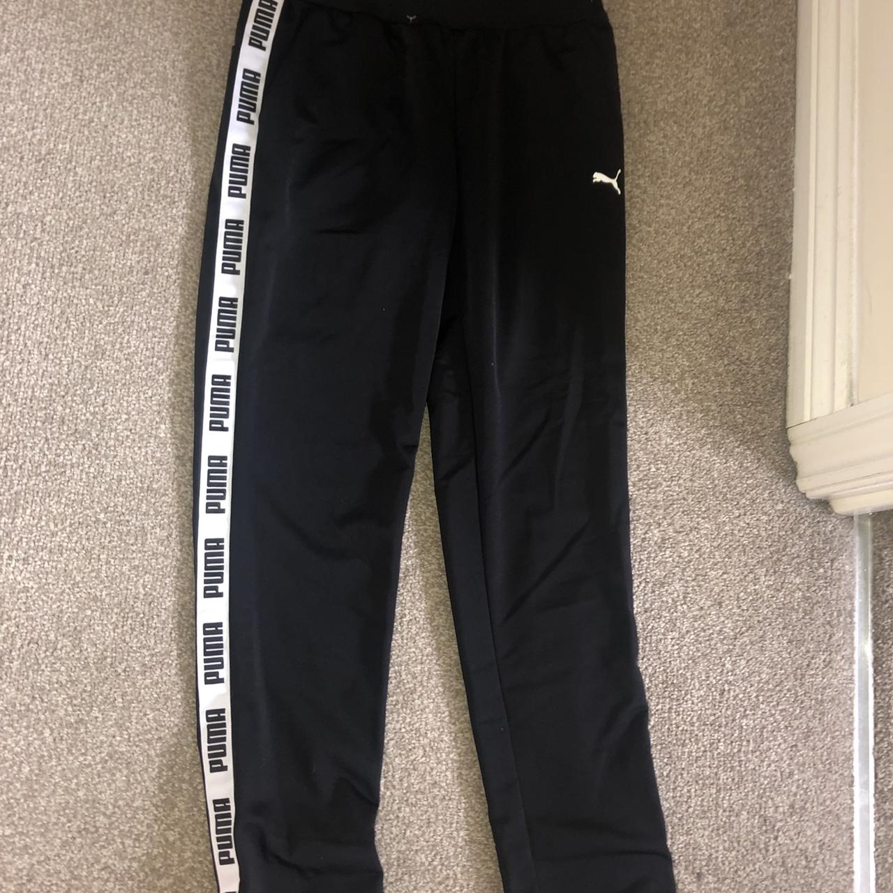 Puma side stripe discount joggers