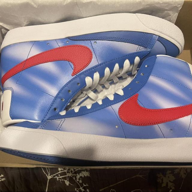 Nike blazer mid 77 pacific blue / universo red Never... - Depop