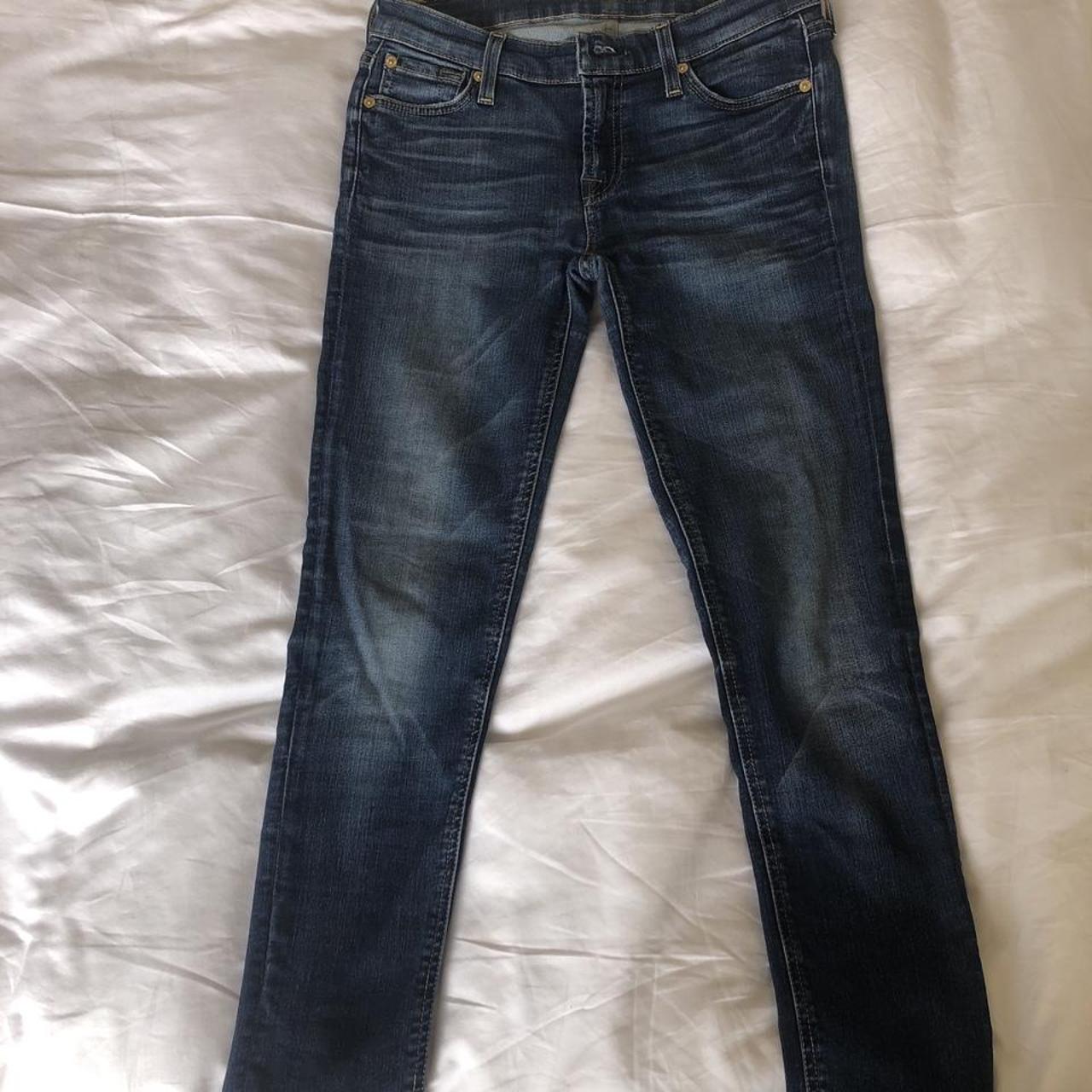 7 for all mankind skinny jeans, size 26” - Depop