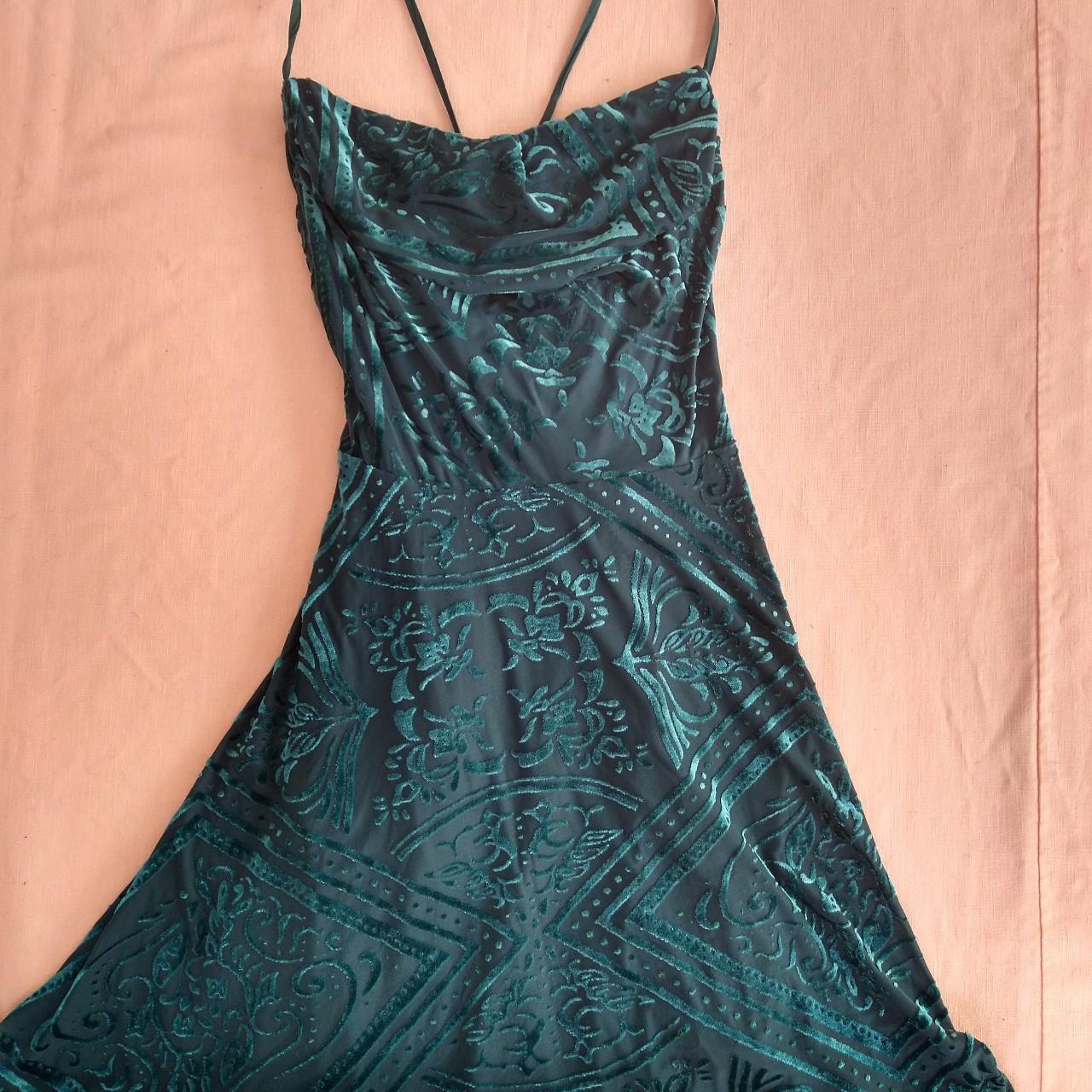 Cute blue velvet dress blue velvet dress urban... Depop