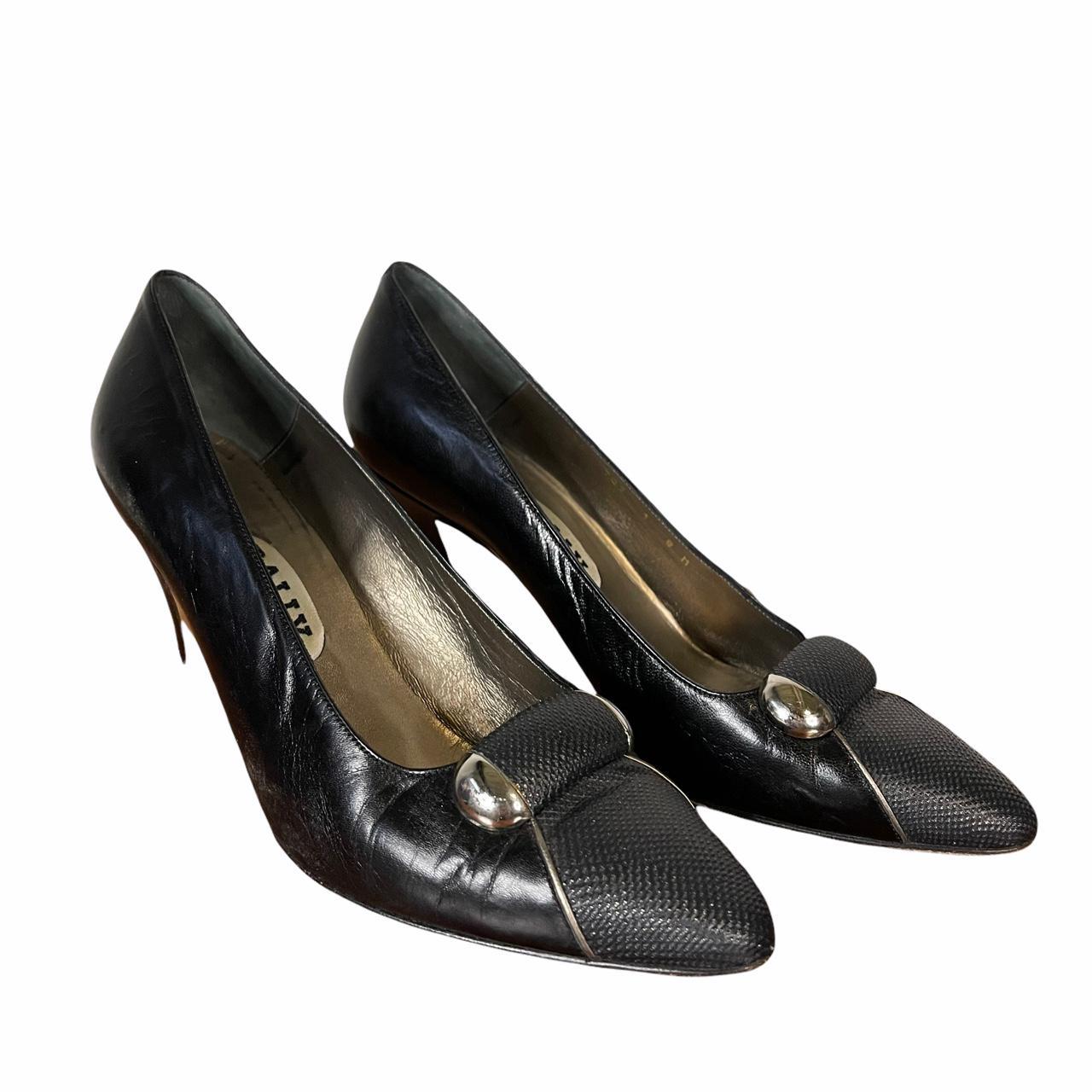 Bally Women's Black And Silver Courts | Depop