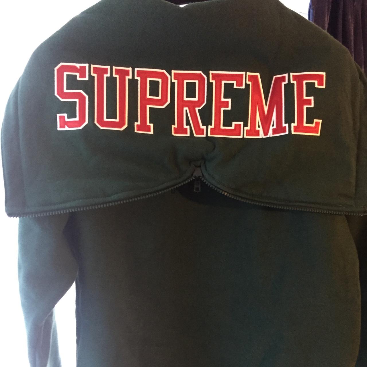 Supreme split hood top zip up