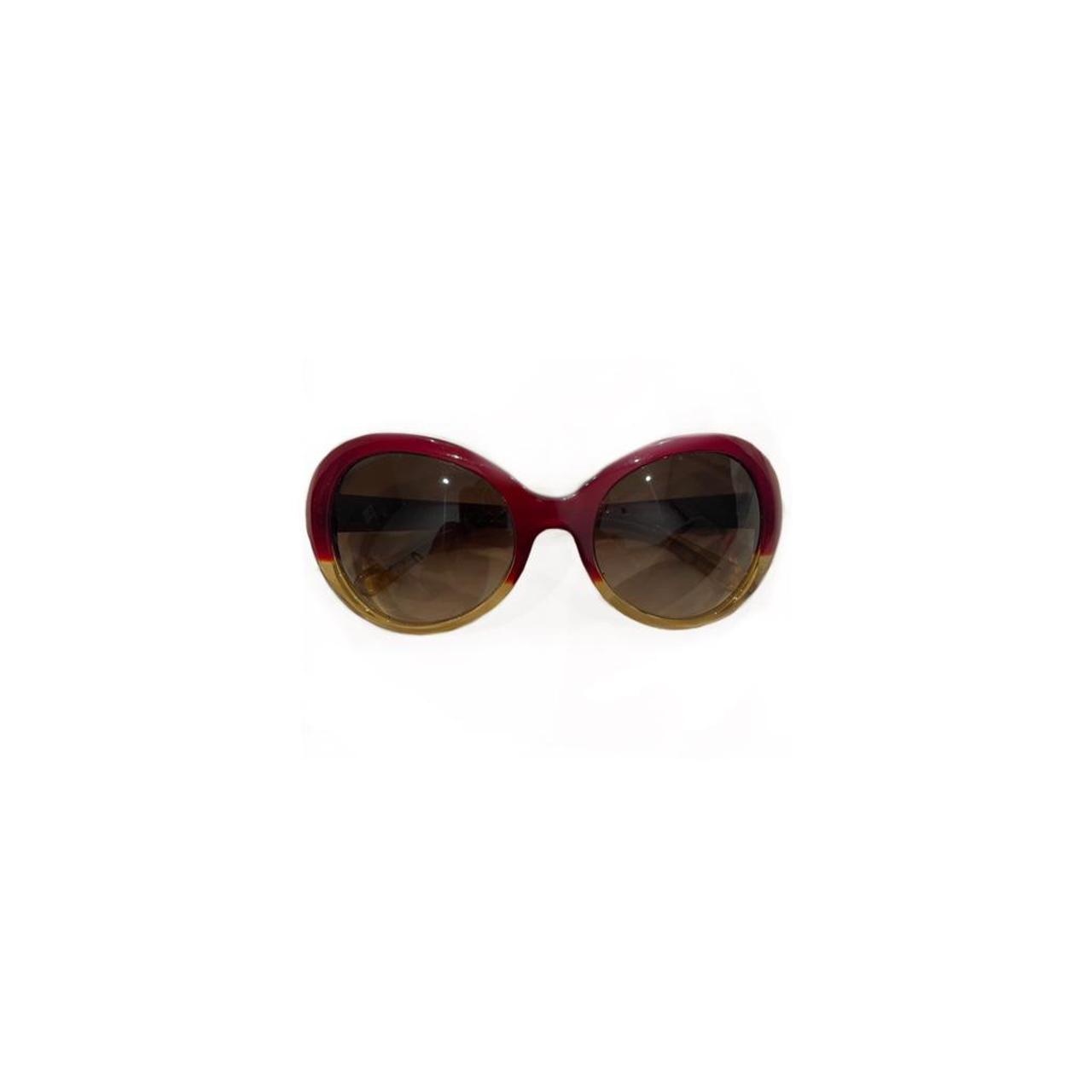chanel red frame sunglasses