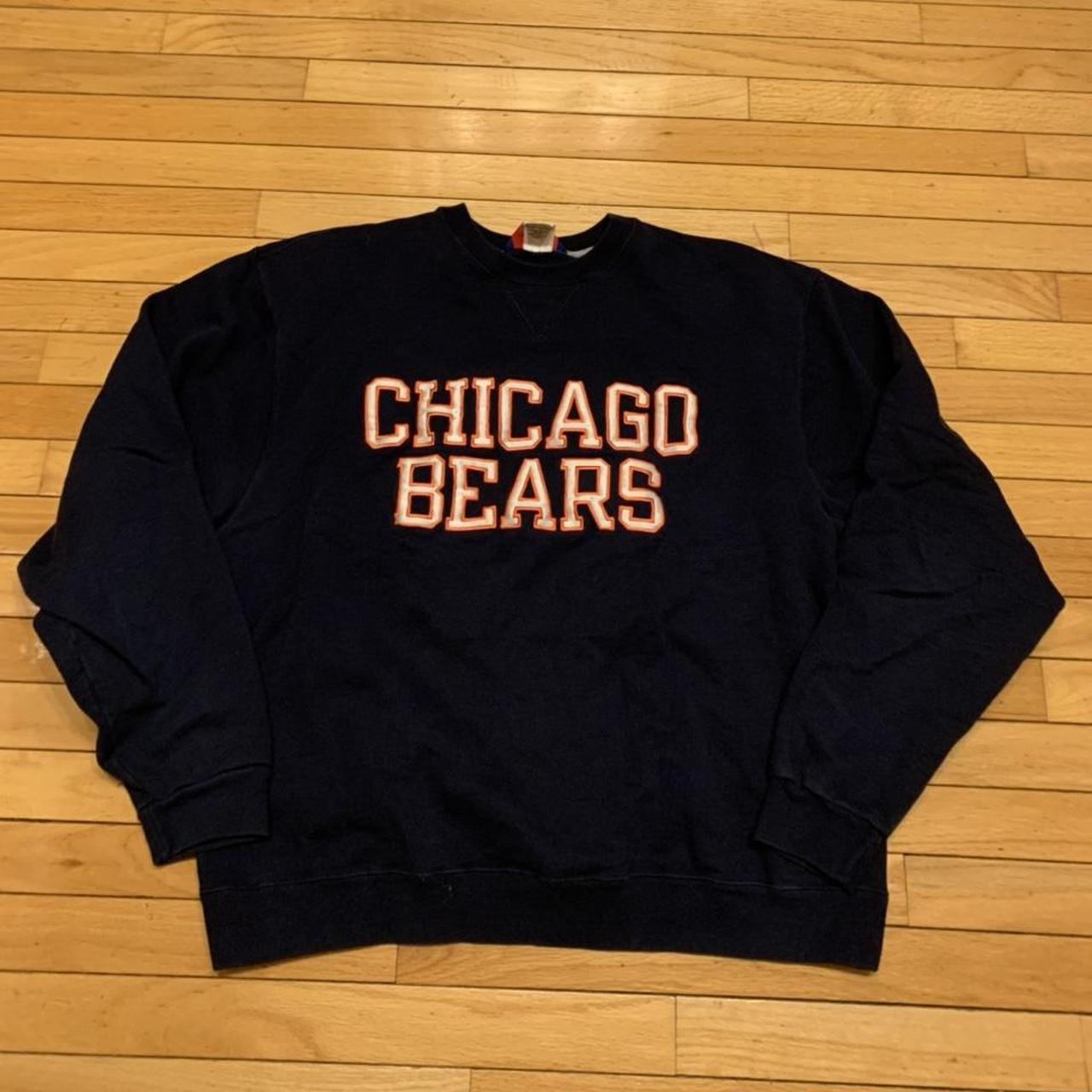 Vintage Champion Chicago Bears Spell Out Crewneck... - Depop