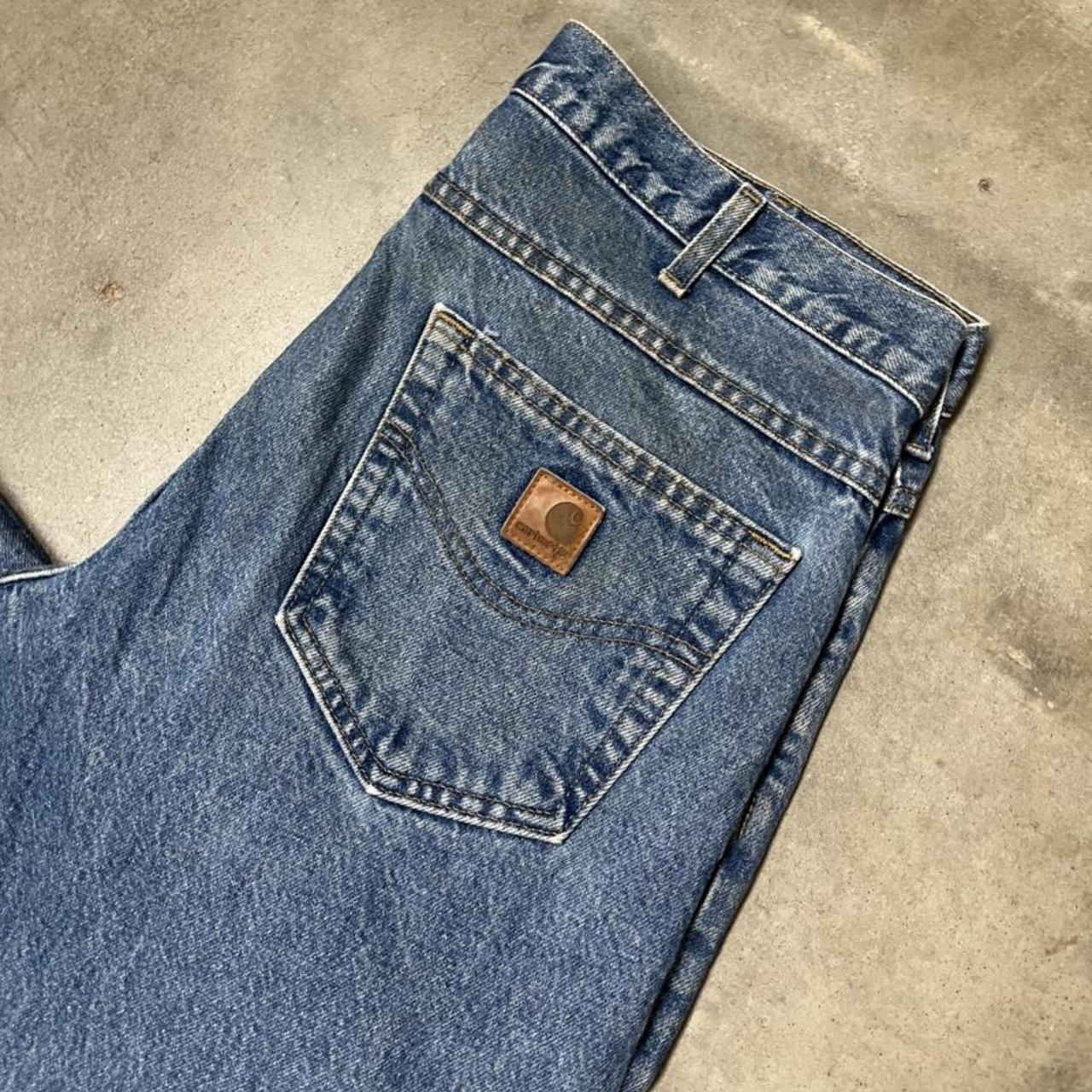 Vintage Carhartt Denim Jeans Y2K Tagged 36 x 32... - Depop