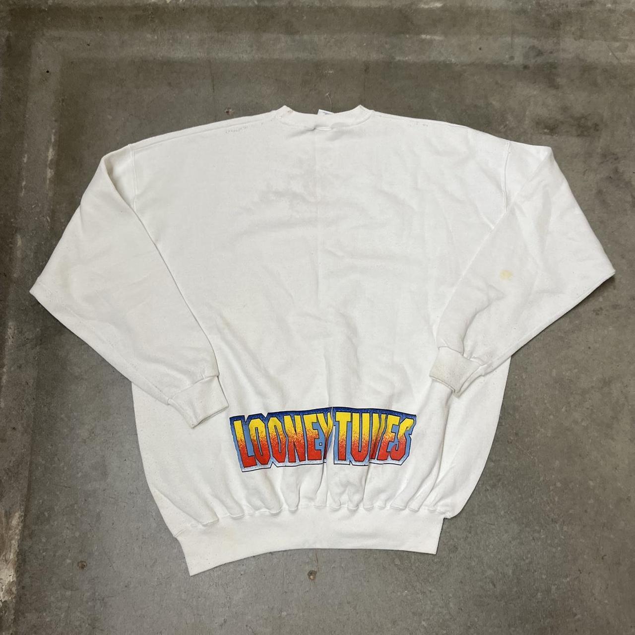 Vintage Looney Toons Big Graphic Crewneck Sweatshirt... - Depop