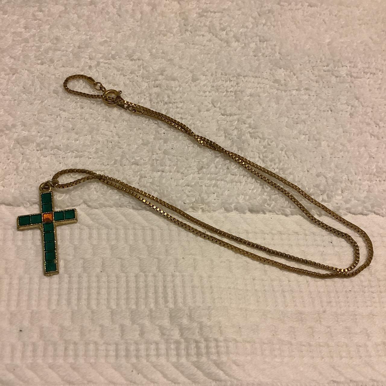 Men's 20 inch gold cross necklace Clearance