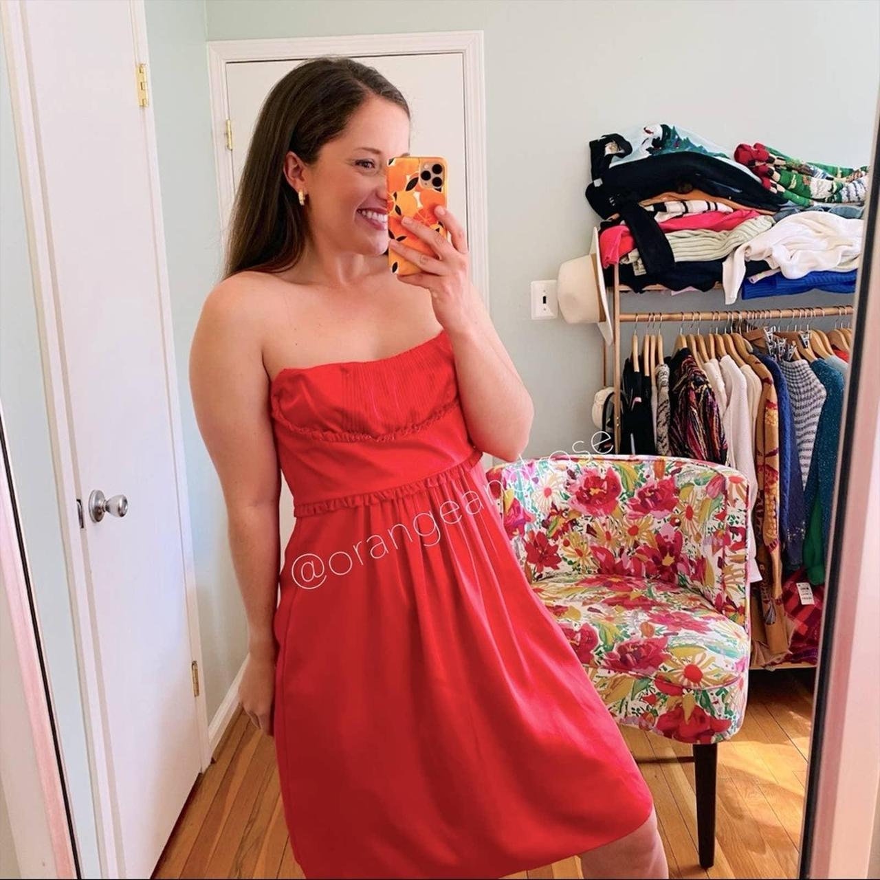 Red Strapless BCBG Dress