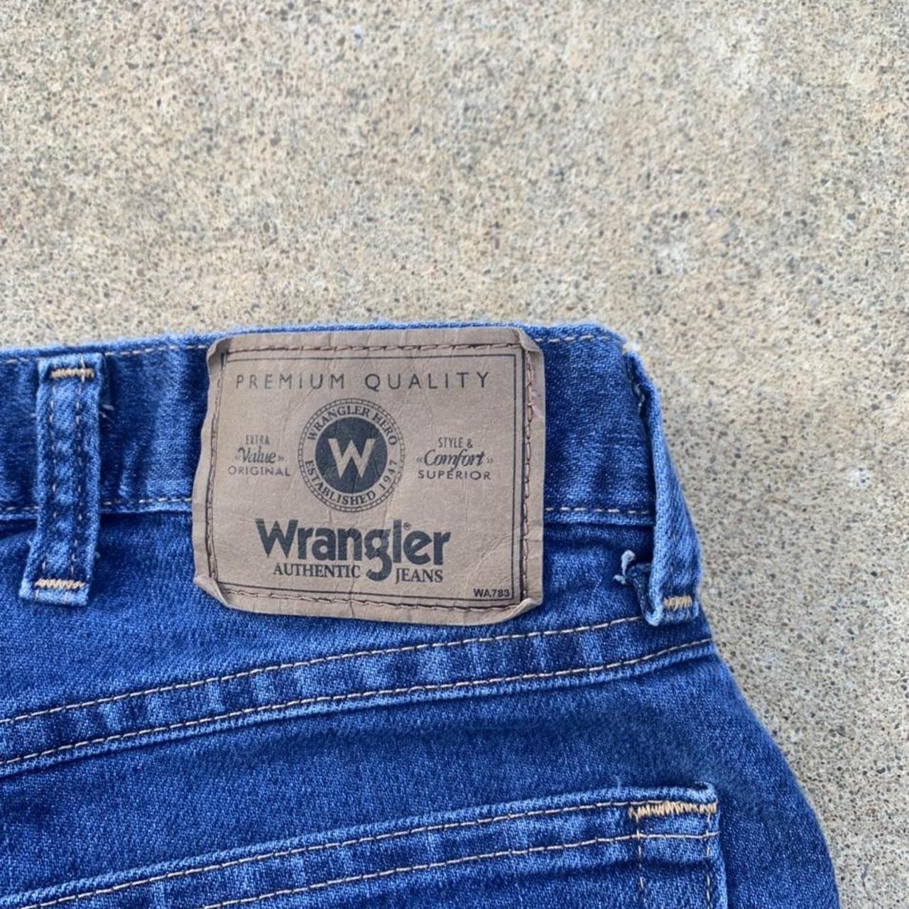 Vintage 90s | Worn-In Wrangler Natural Wash Regular... - Depop