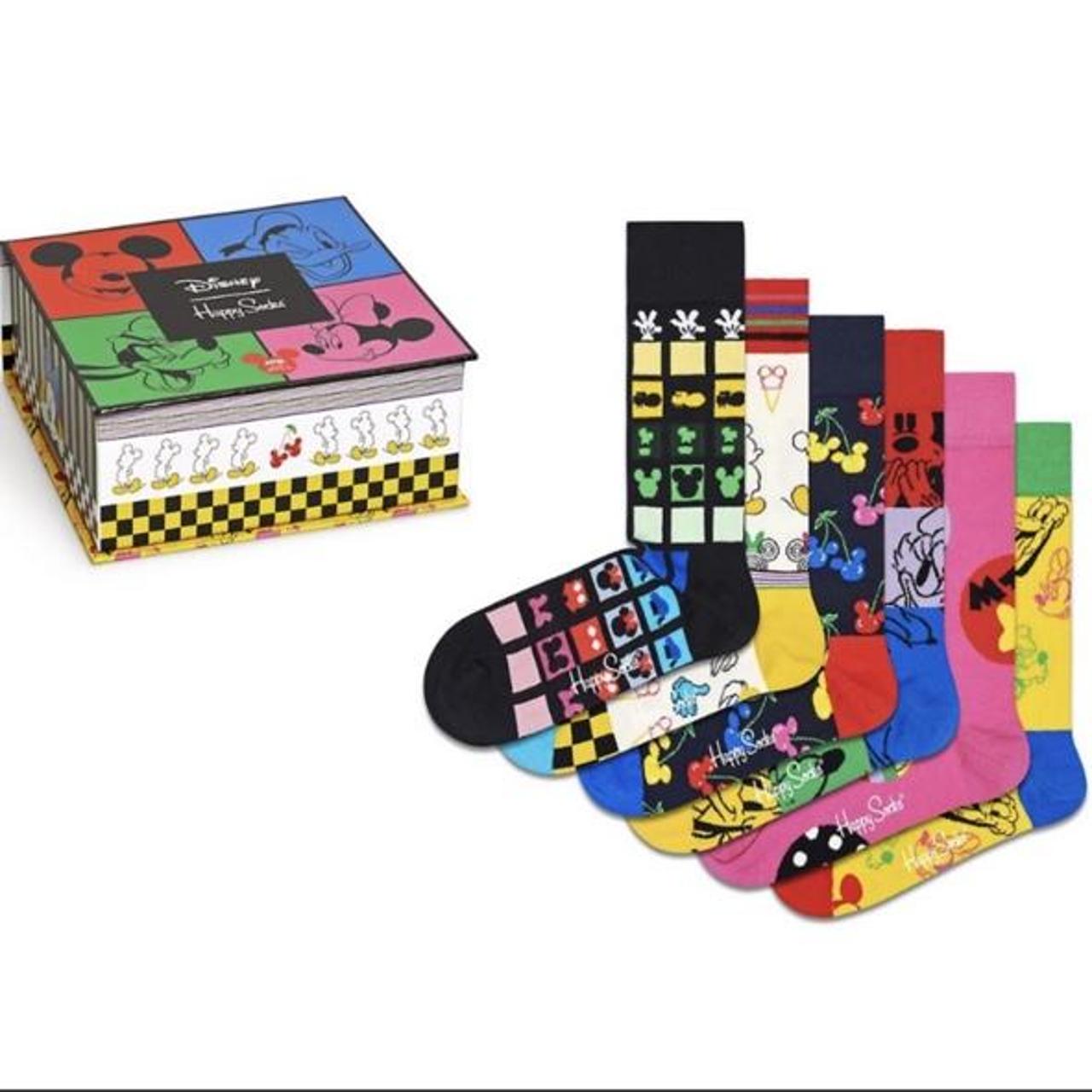 Happy Socks Men's Yellow and Red Socks Depop