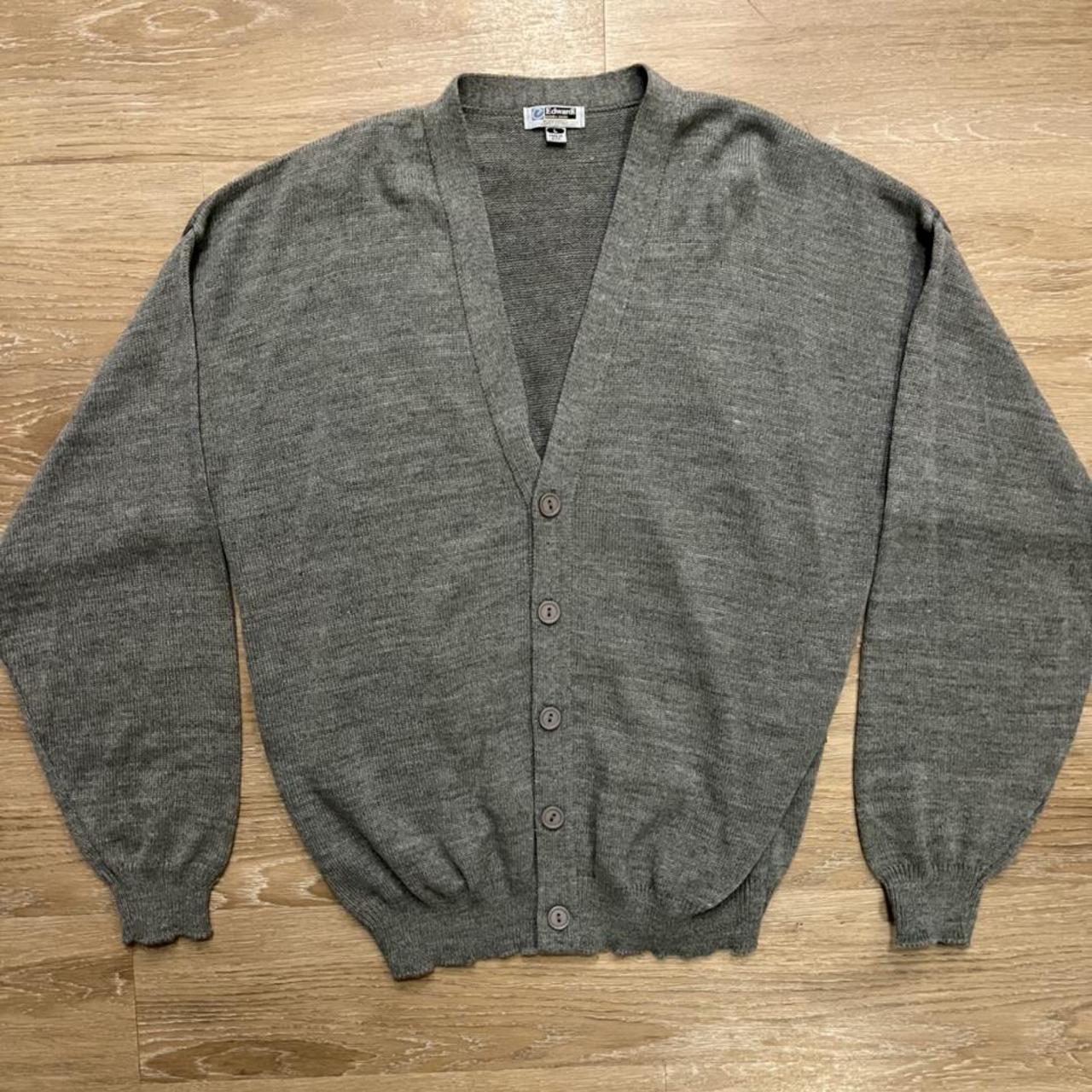 Vintage Men’s Wool Cardigan Sweater - Size L. Made... - Depop