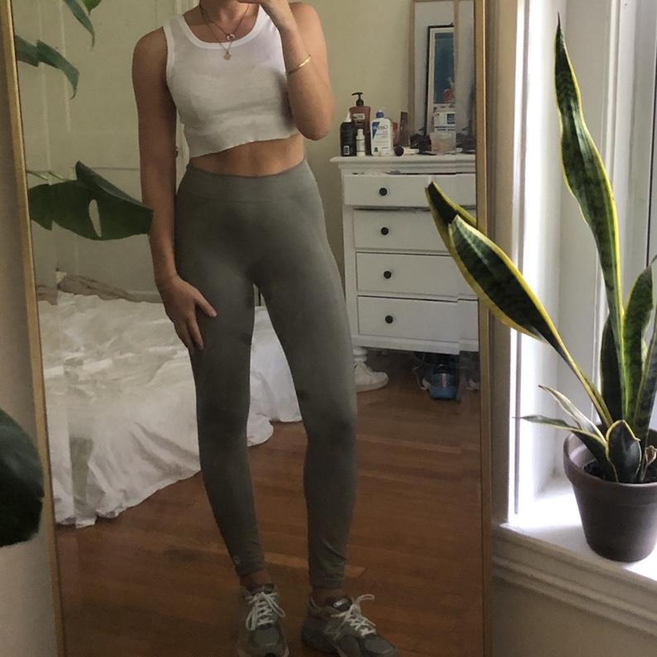 grey Calvin Klein mid length leggings Size XS A - Depop