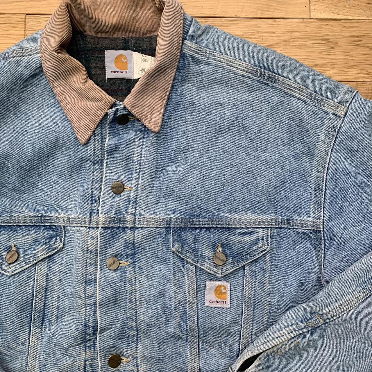 carhartt fleece lined denim shirt