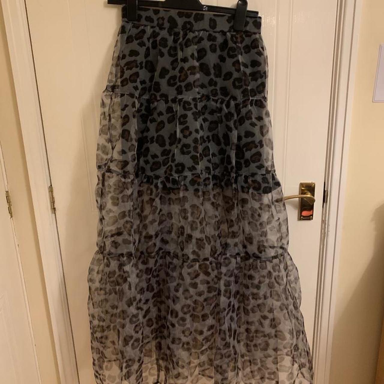 Leopard print maxi skirt clearance zara