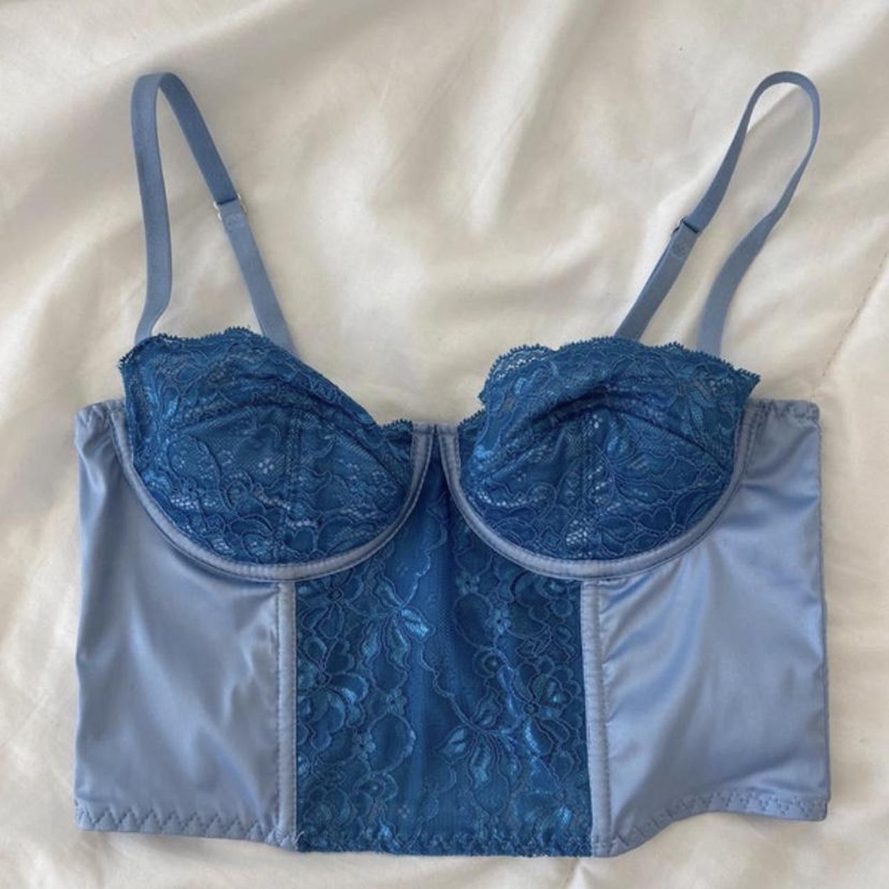 Urban Outfitters Women's Blue Corset Depop