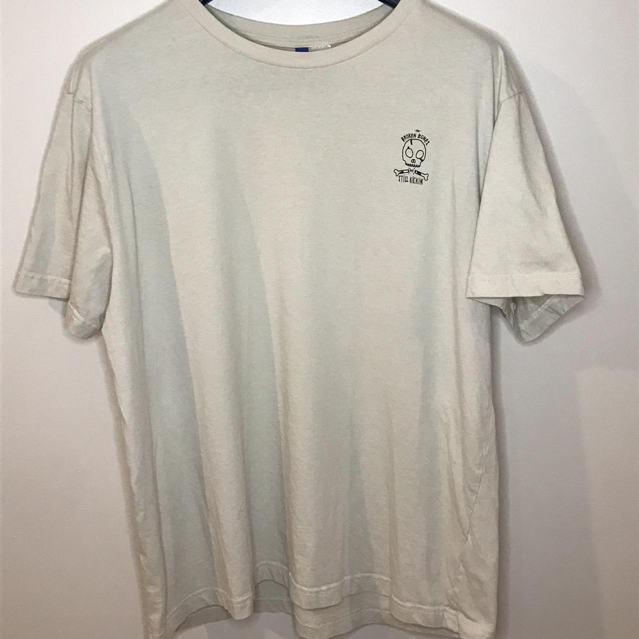 H&M Men's Tan and Cream T-shirt | Depop