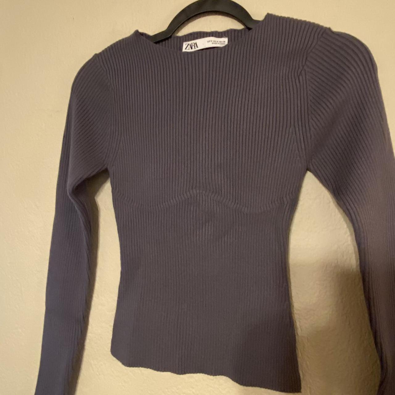 Zara Long Sleeve Top. Beautiful Top With Underwire... - Depop