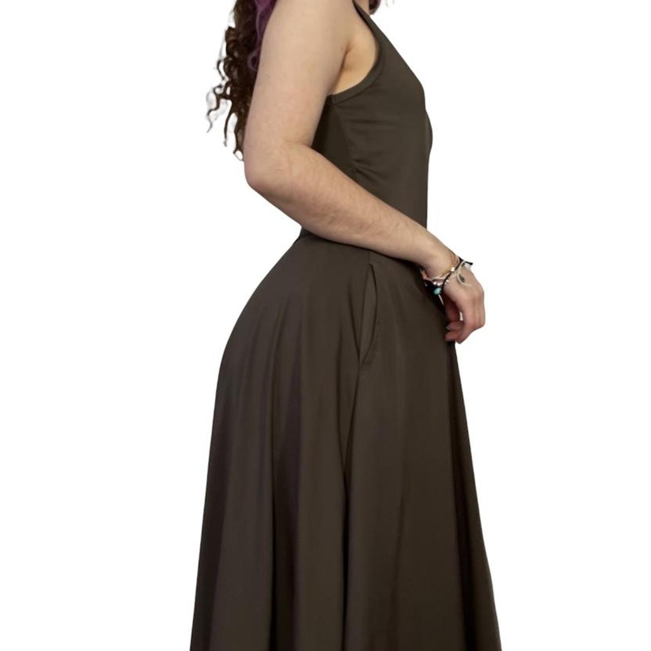 brown flowly dress HAS side pockets 😍 NWT lularoe - Depop
