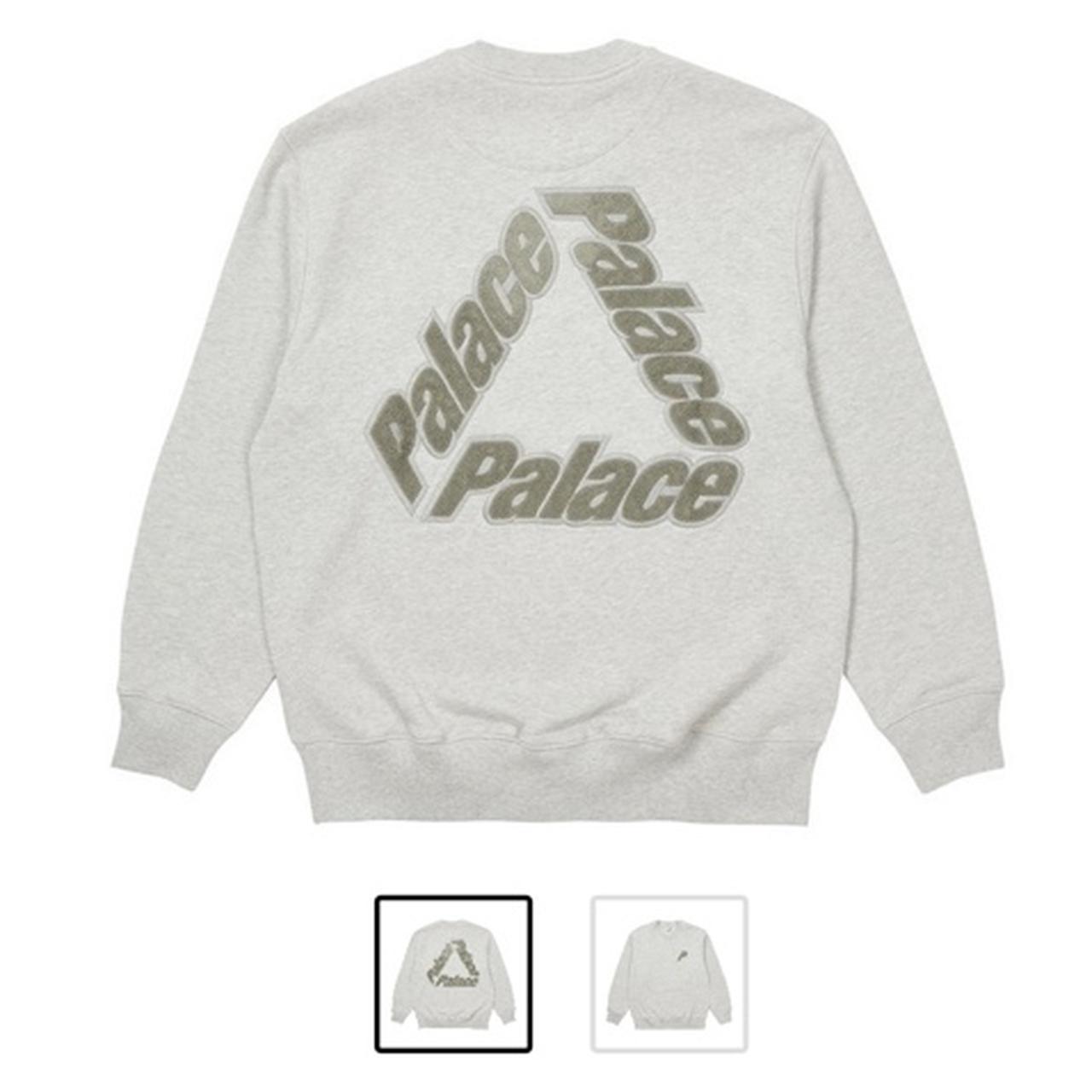 Palace hot sale grey sweatshirt