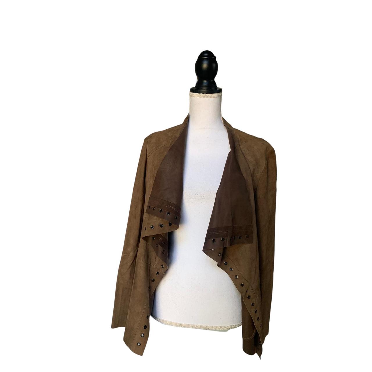 Women's wrap around leather cardigan jacket Brand... Depop