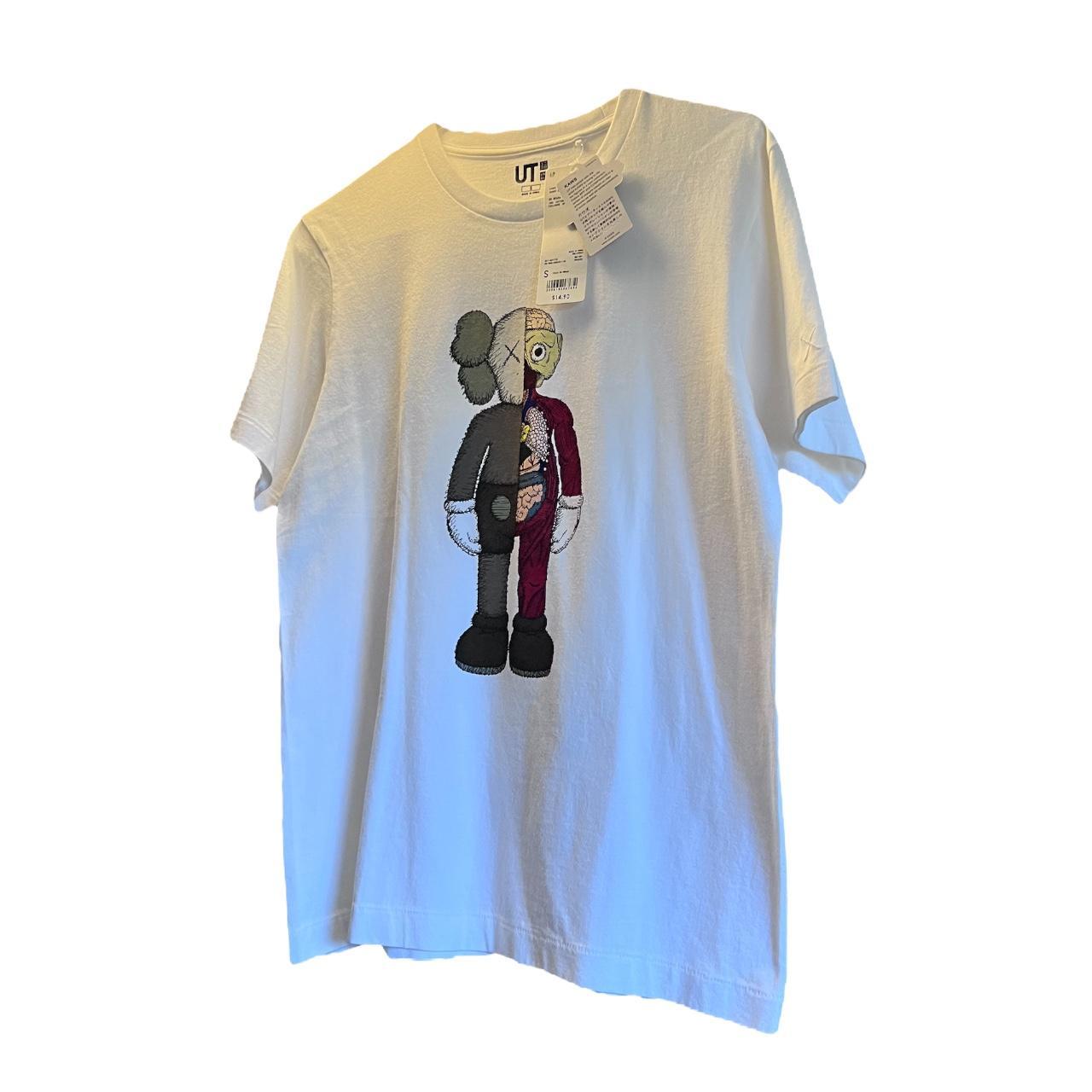 kaws x uniqlo flayed tee white