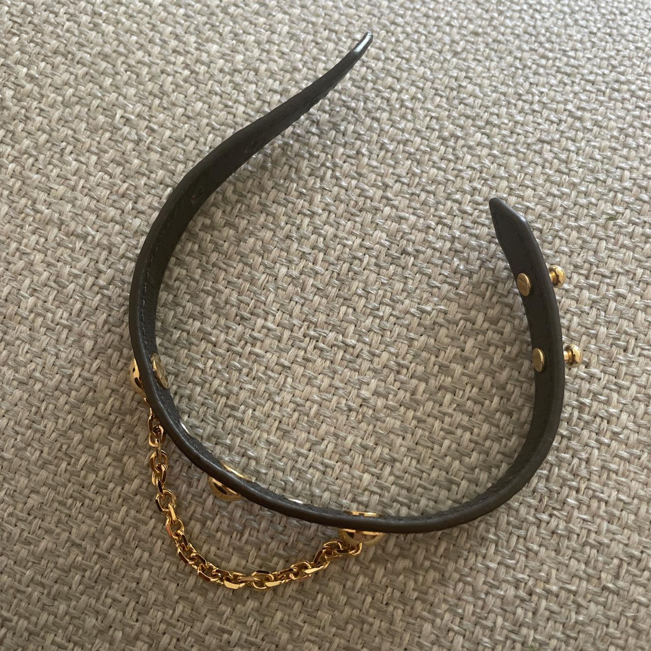 Louis Vuitton gold and brown bracelet, worn a - Depop