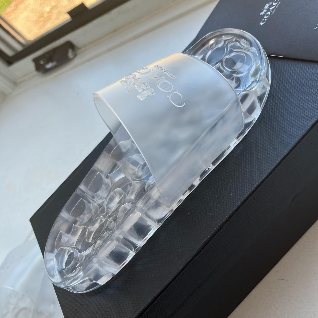 BRAND NEW CLEAR COACH ULYSSA JELLY RUBBER SLIDE Depop