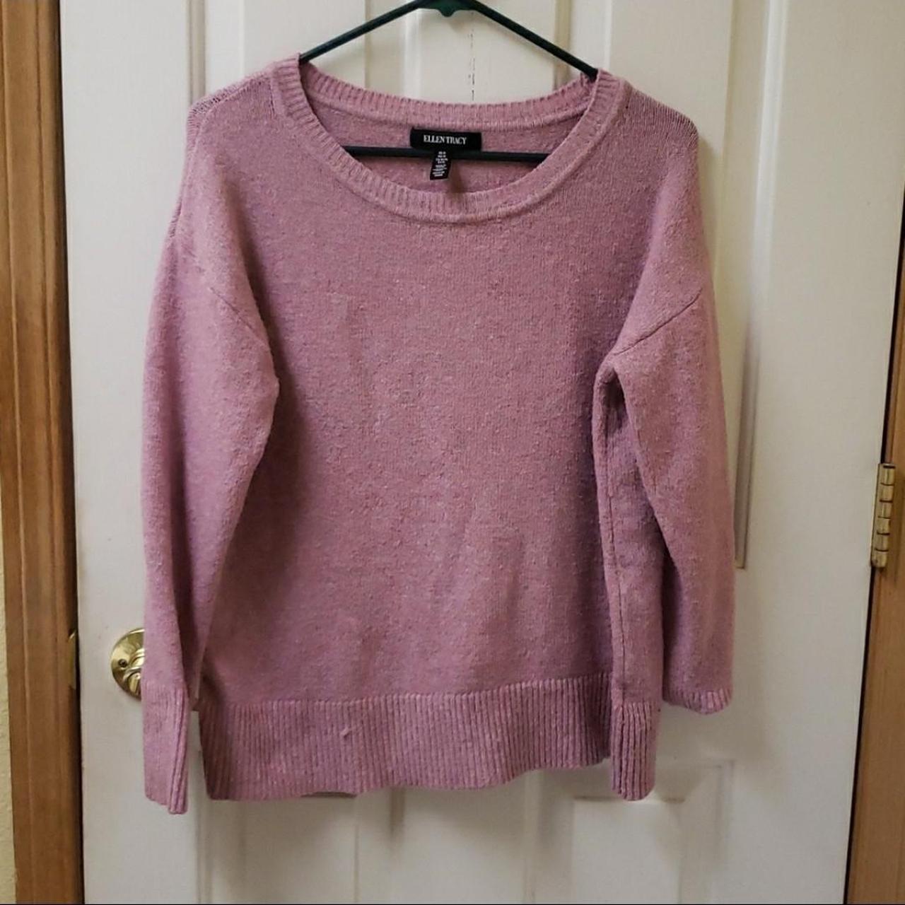 Ellen Tracy Sweater pink purple SIZE medium - Depop