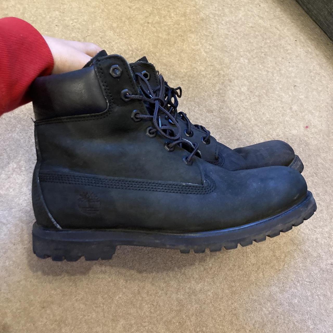 Classic black timberland boots Size 6 Hardly worn, v... - Depop