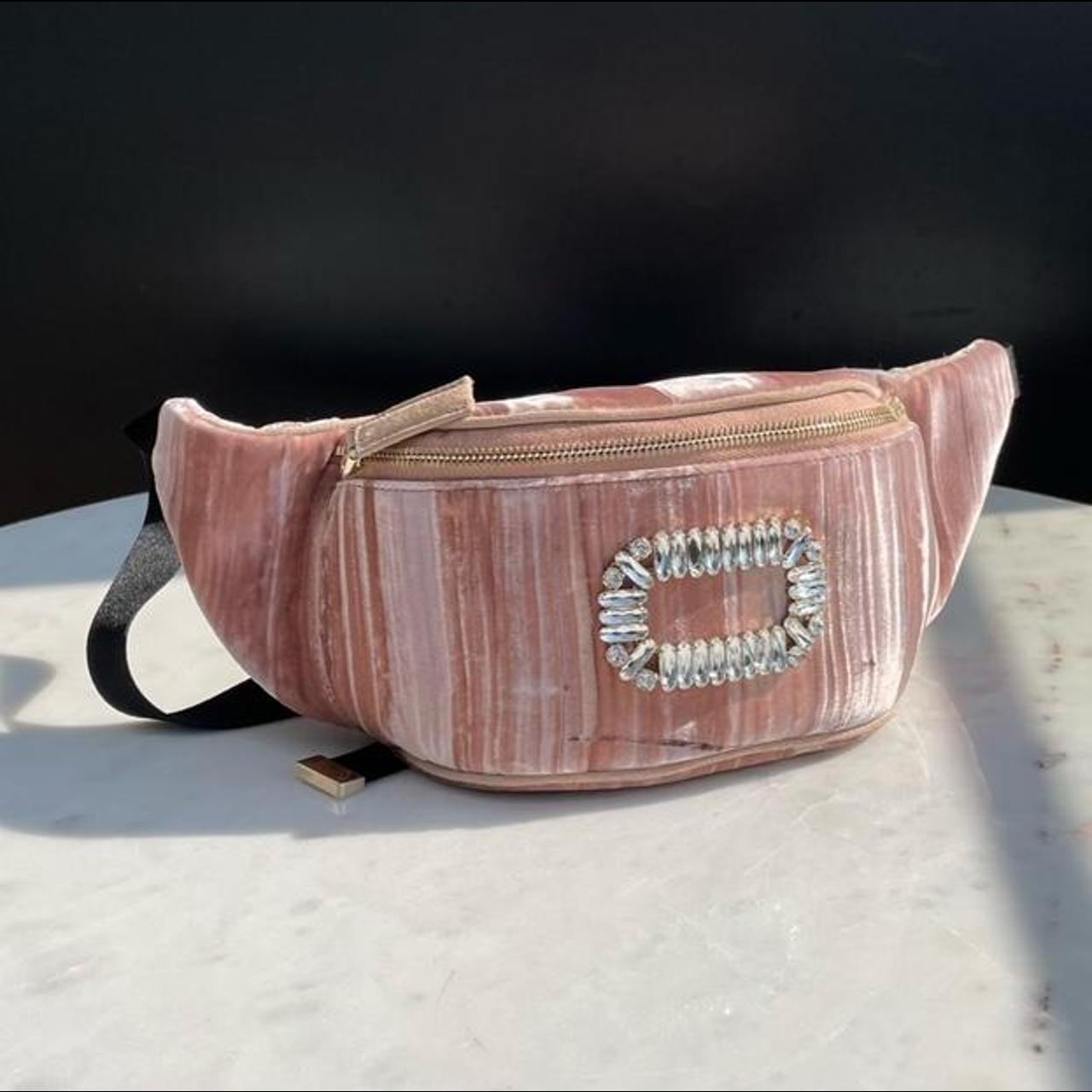 Medium embellished shop leather belt bag