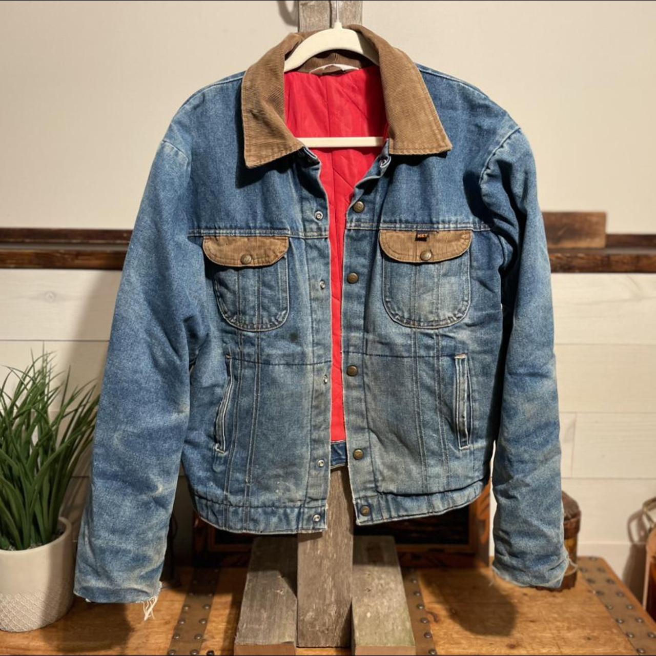 Vintage key imperial denim jacket Good worn... - Depop