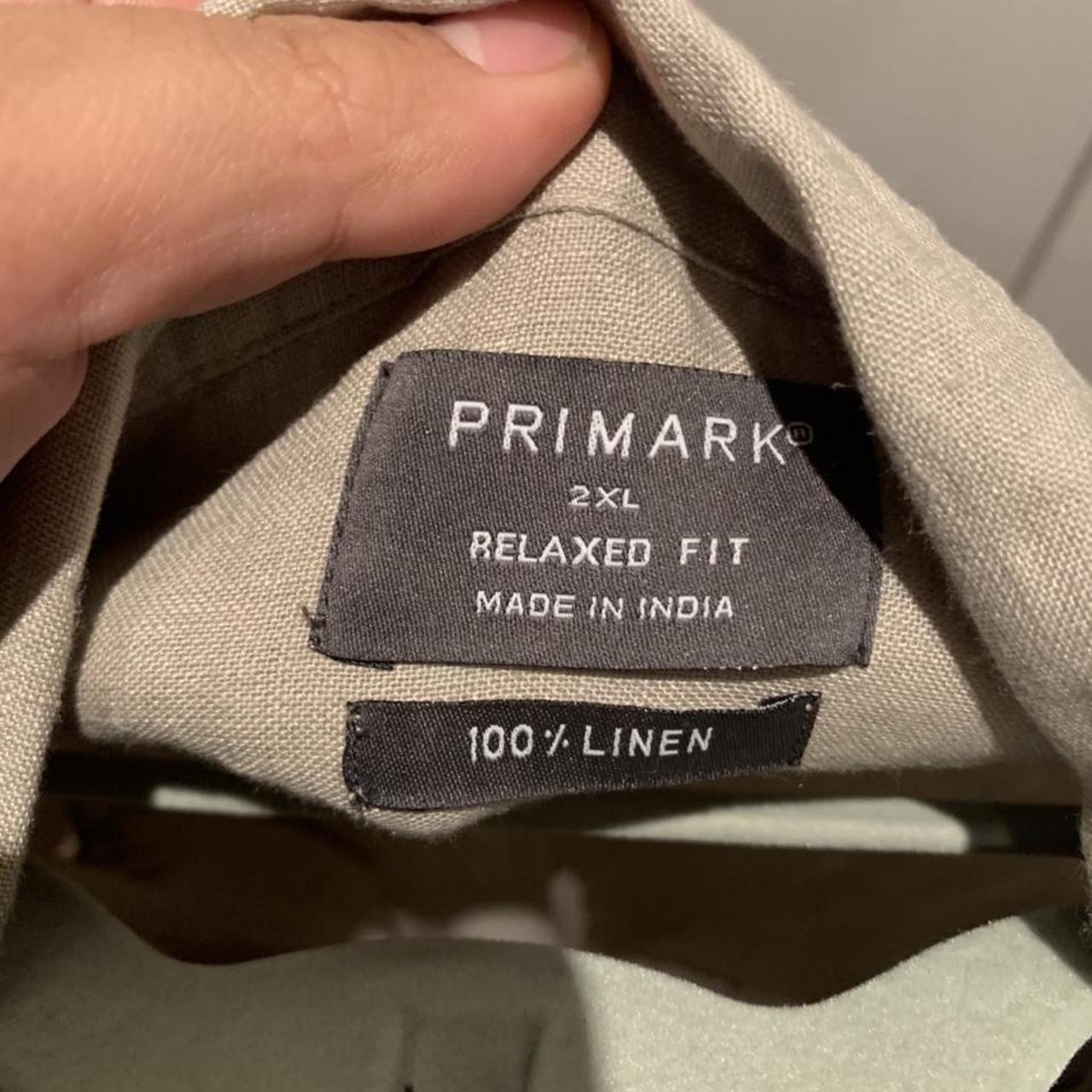 Primark Linen Shirt in Light Brown Color! Used and... Depop