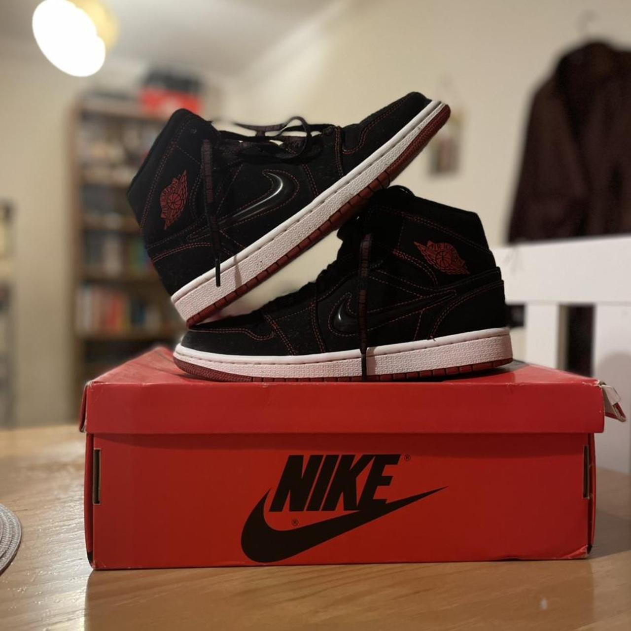 Sneaker Shoes Air Jordan Fearless Black And Red Mid Fearless