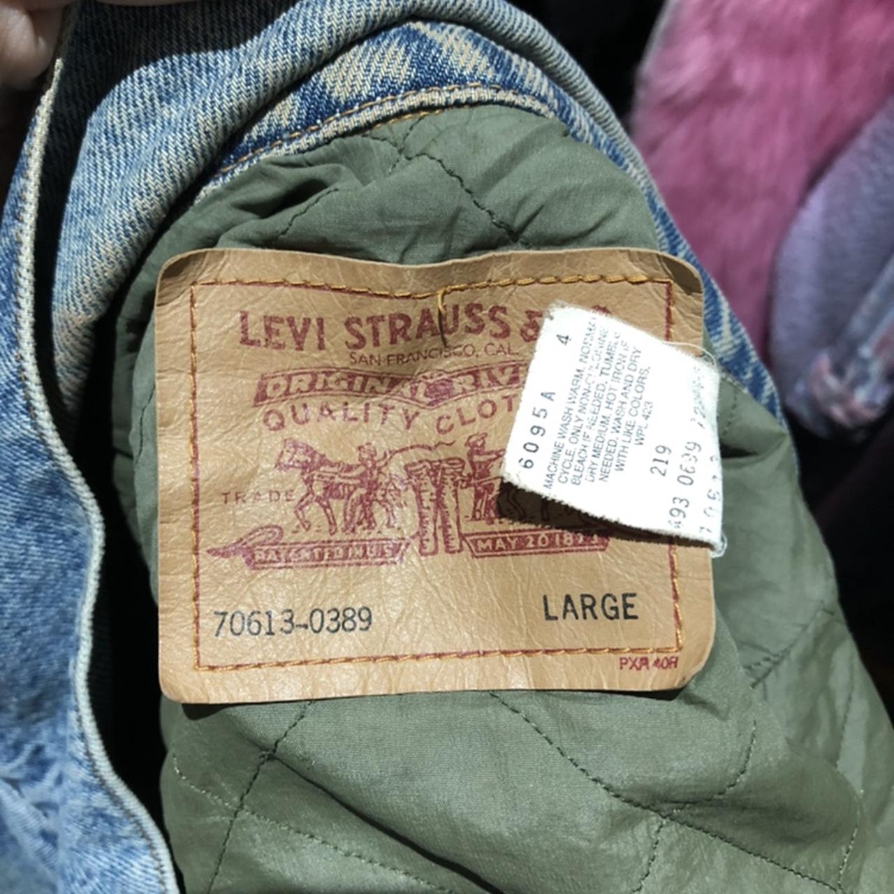 Vintage Levi’s quilted denim jacket - gutted to sell... - Depop