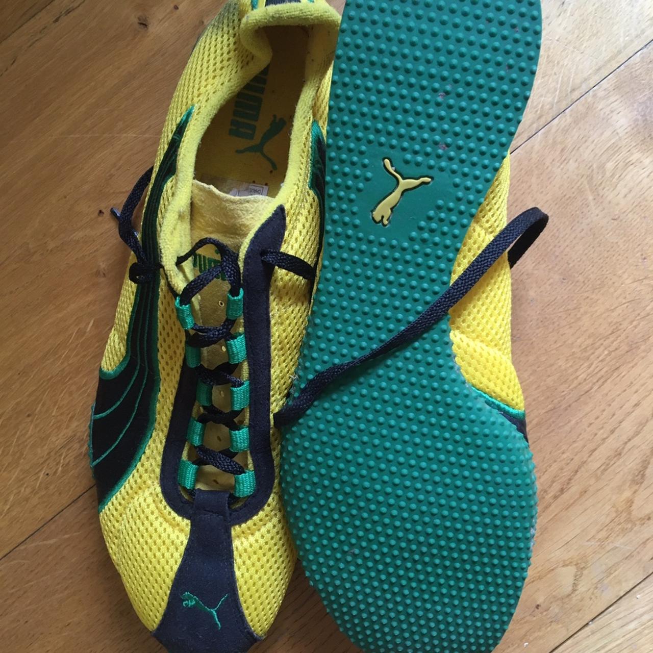 Retro Puma Jamaica flag trainers. Size Soft mesh