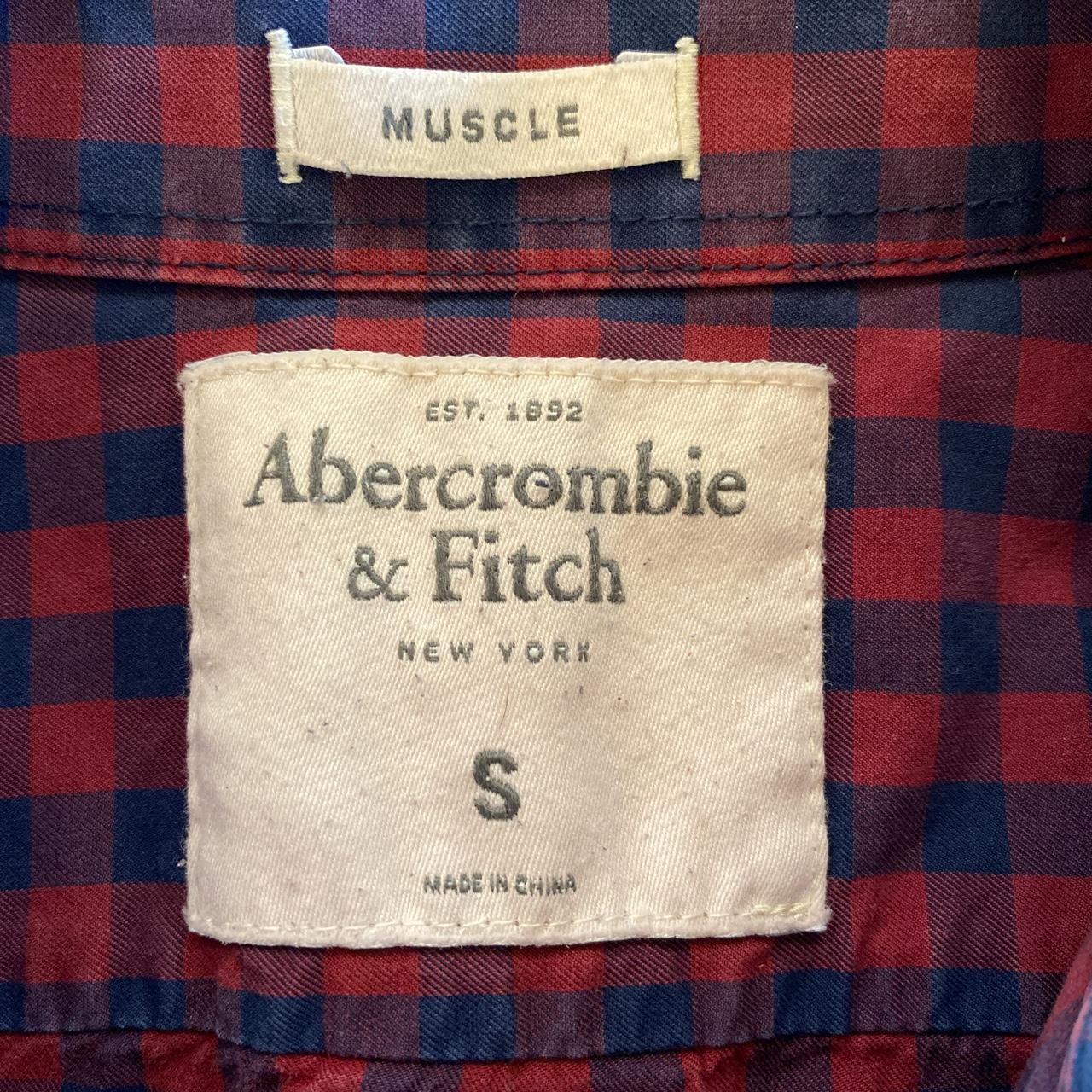 Abercrombie & Fitch Men's Blue and Red Shirt (3)