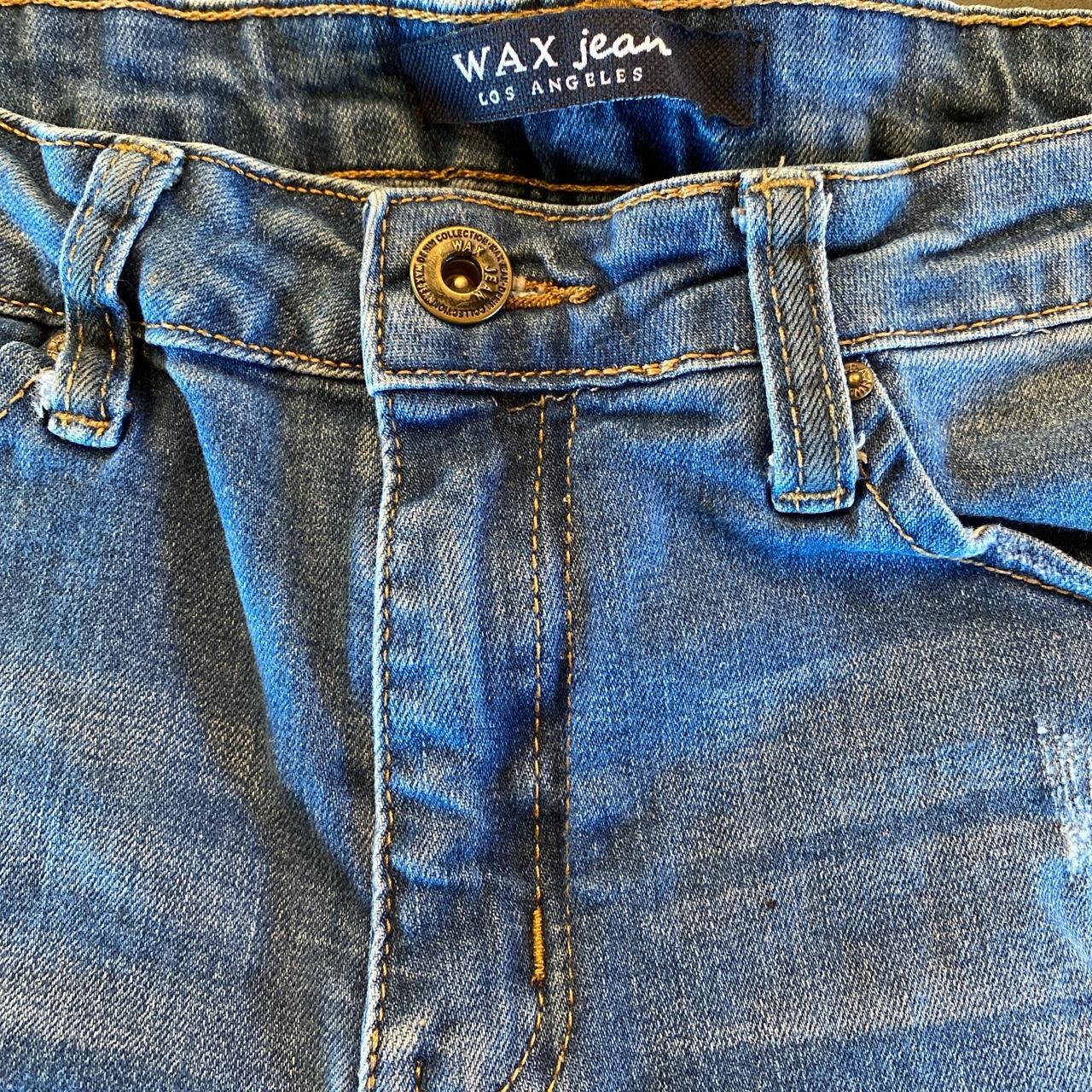 Wax Jeans Los Angeles California distressed high... - Depop
