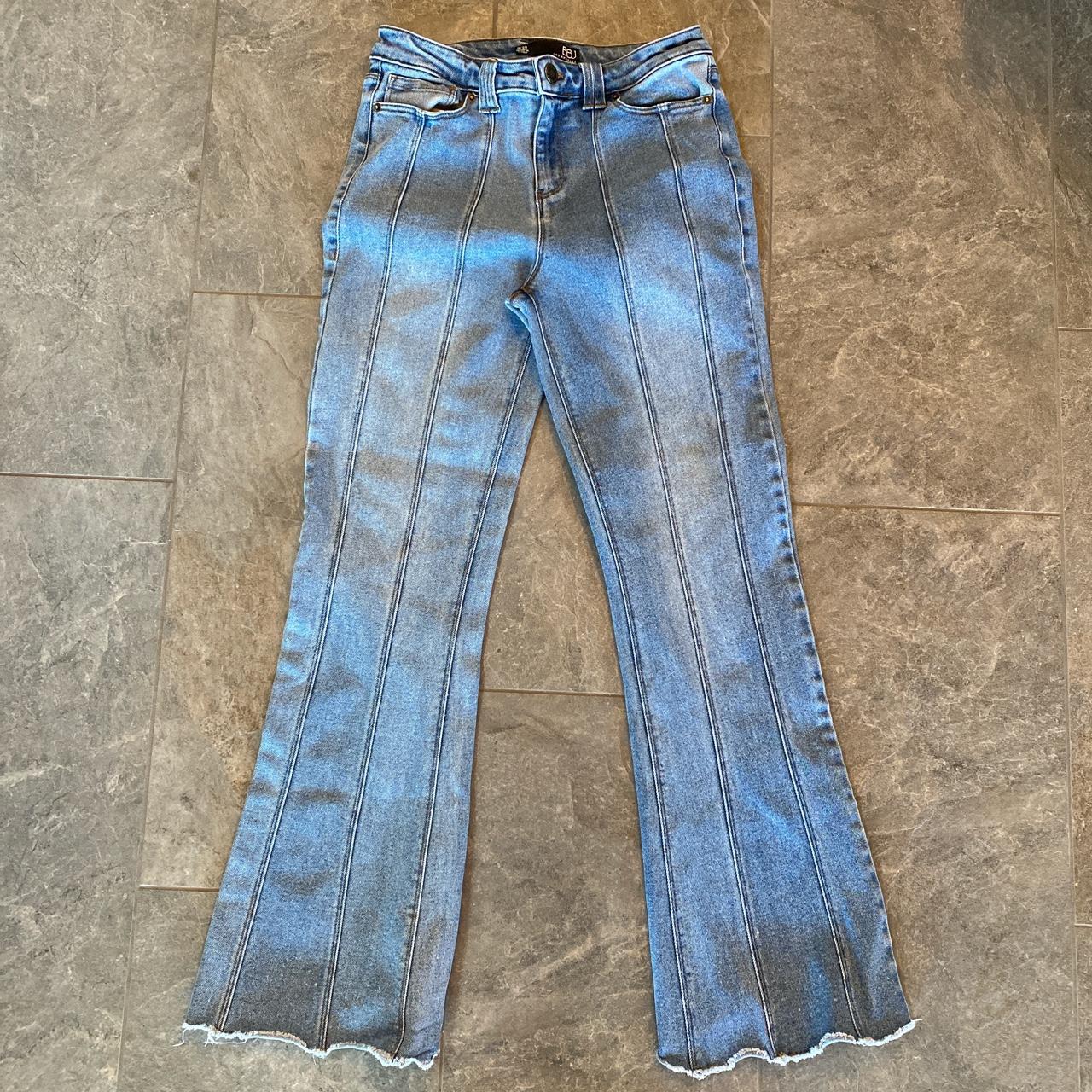 BBJ Los Angeles high waisted flair medium washed… - Depop