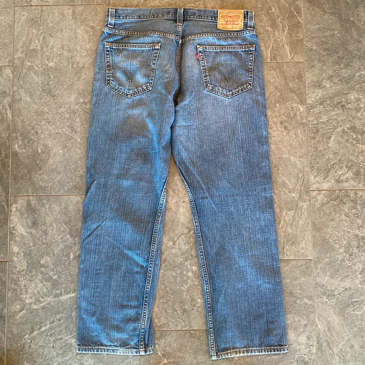 Levi 505 regular fit straight leg full rise medium... Depop